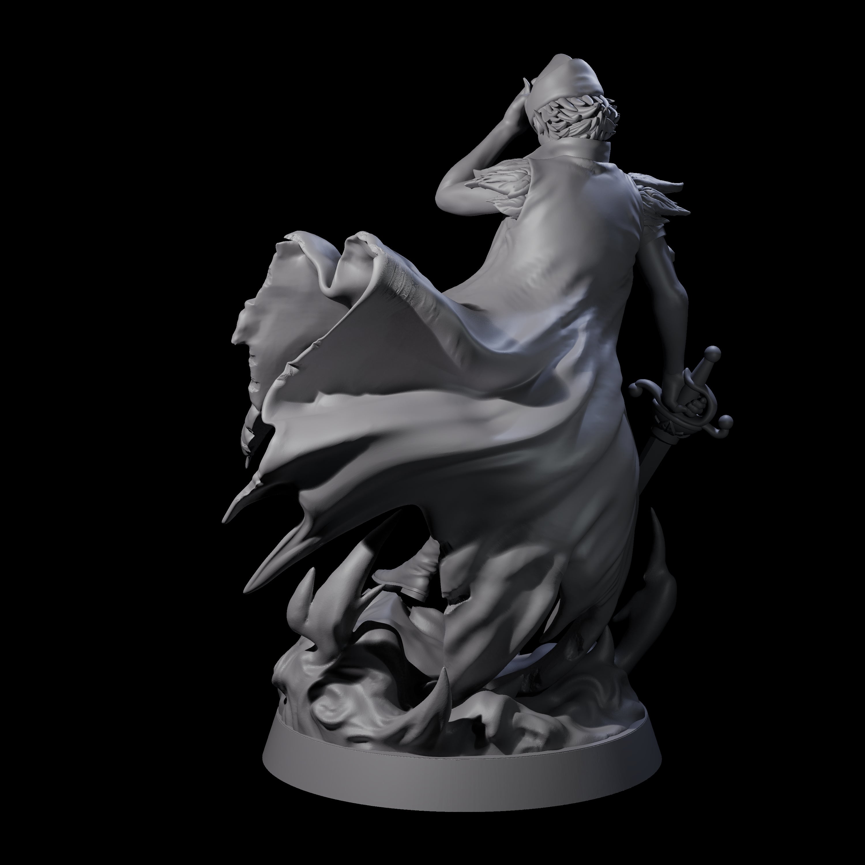 Flying Fae Man Boy Miniature for Dungeons and Dragons, Pathfinder or other TTRPGs