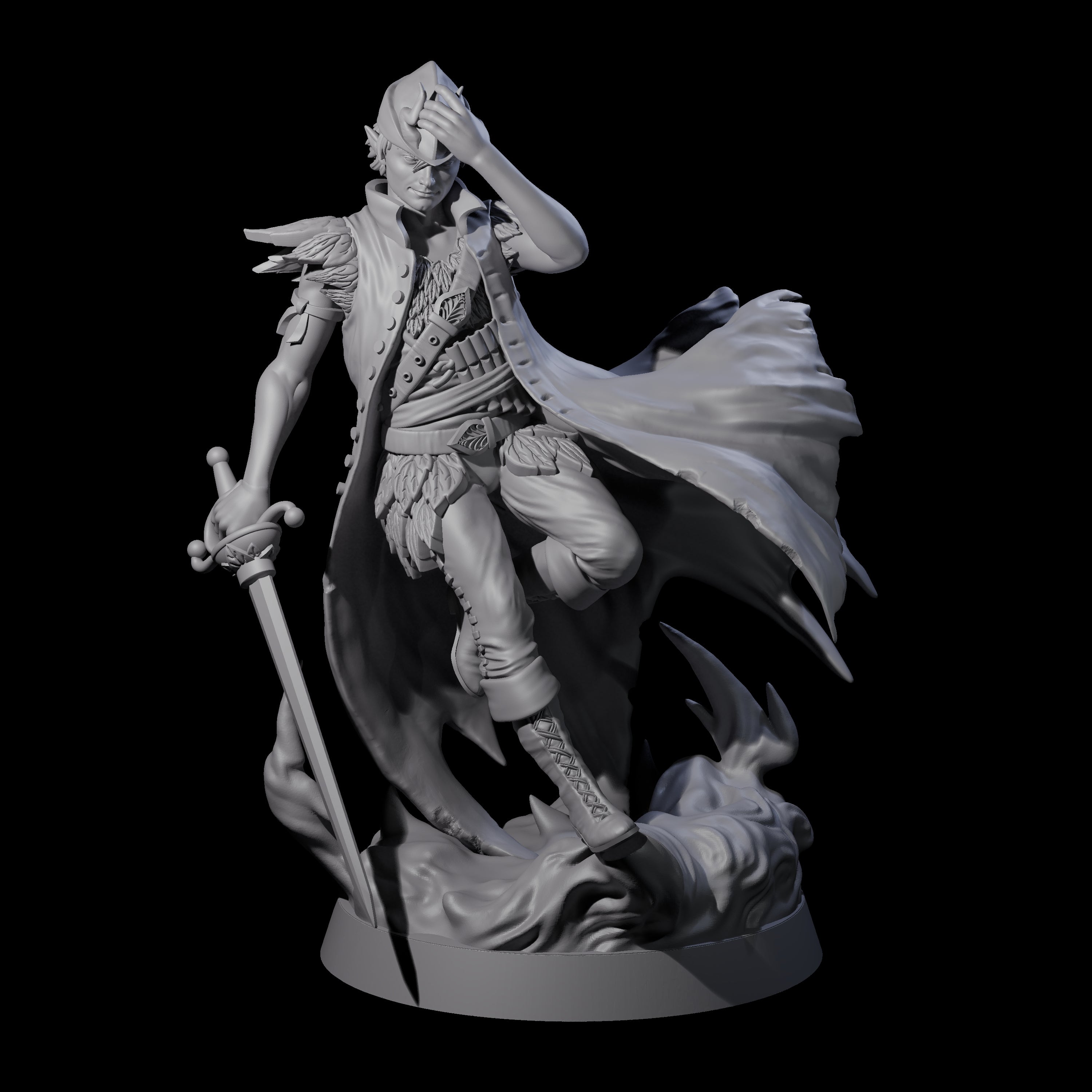 Flying Fae Man Boy Miniature for Dungeons and Dragons, Pathfinder or other TTRPGs