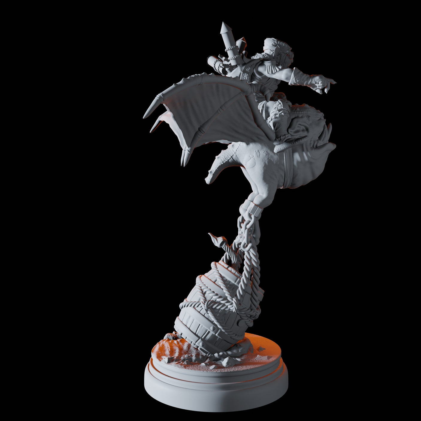 Flying Goblin Bombardier A Miniature for Dungeons and Dragons, Pathfinder or other TTRPGs