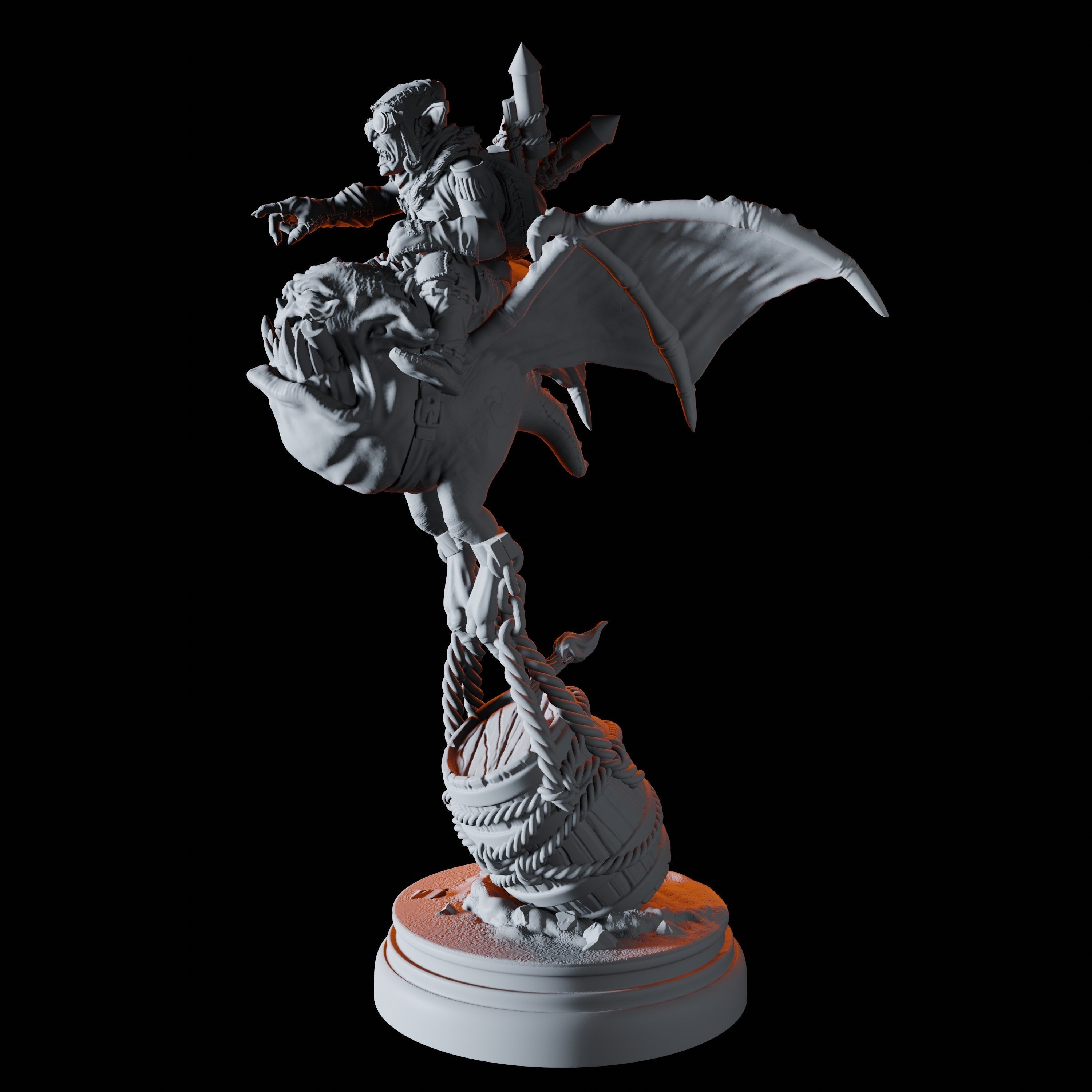 Flying Goblin Bombardier Miniature A for Dungeons and Dragons - Myth Forged