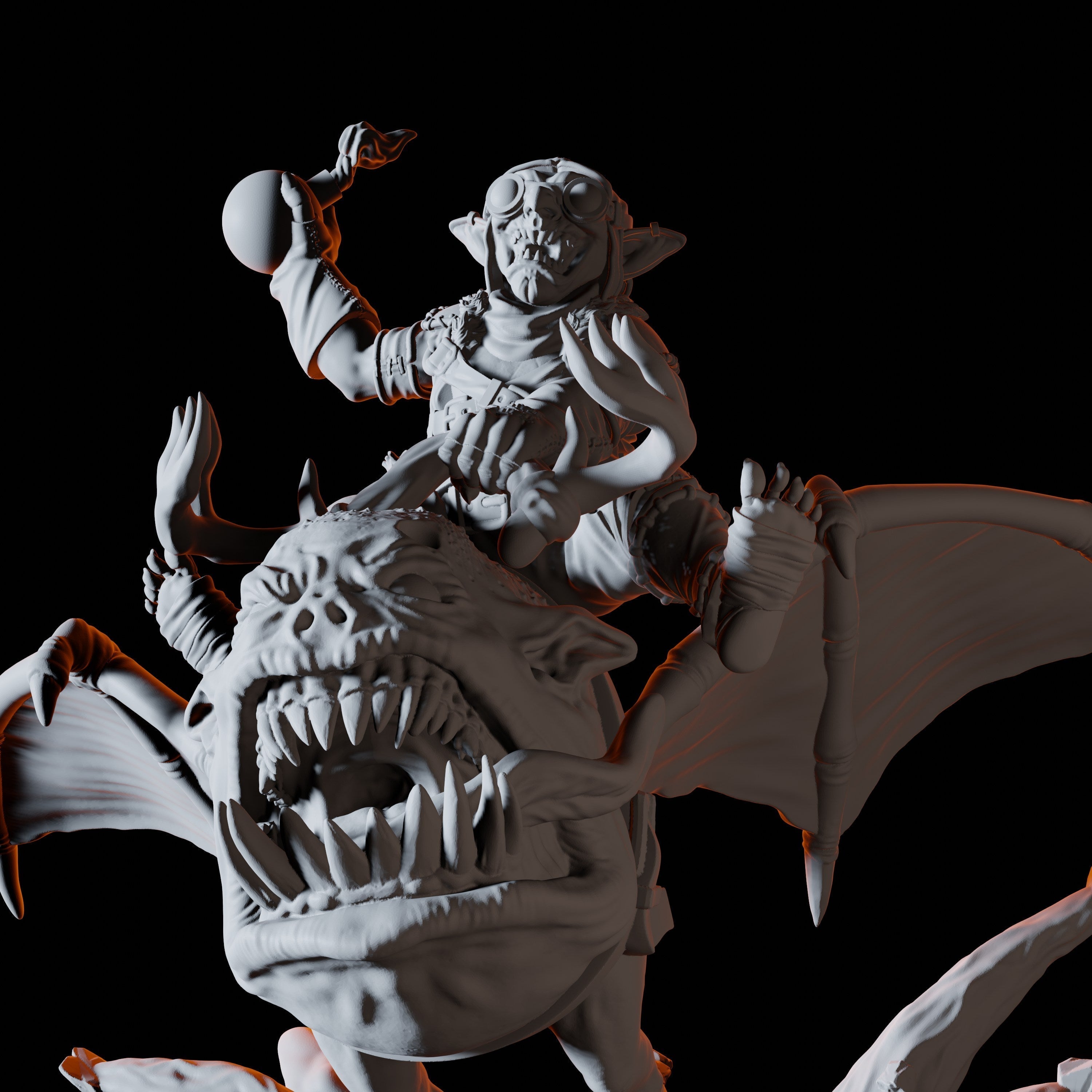 Flying Goblin Bombardier Miniature B for Dungeons and Dragons - Myth Forged