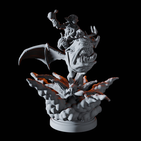 Flying Goblin Bombardier B Miniature for Dungeons and Dragons, Pathfinder or other TTRPGs