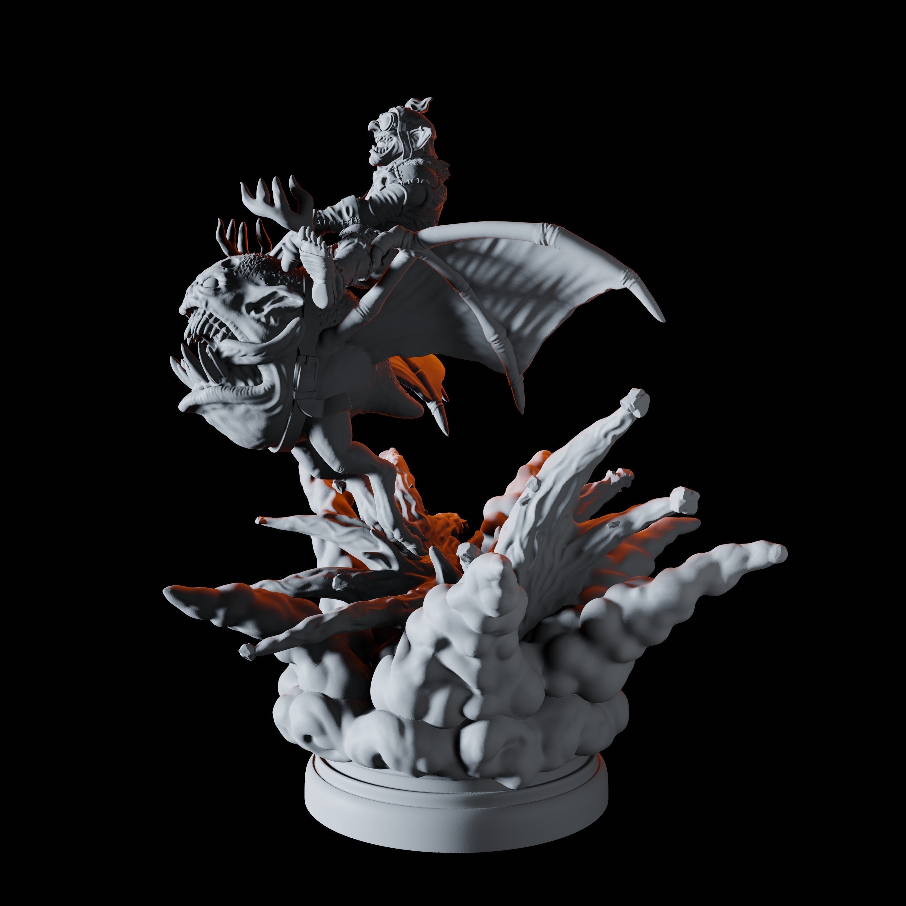 Flying Goblin Bombardier Miniature B for Dungeons and Dragons - Myth Forged