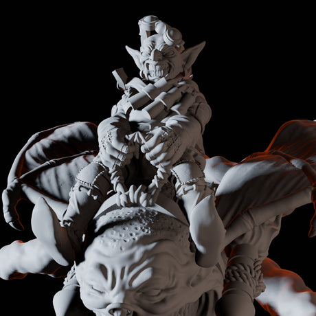 Flying Goblin Bombardier C Miniature for Dungeons and Dragons, Pathfinder or other TTRPGs