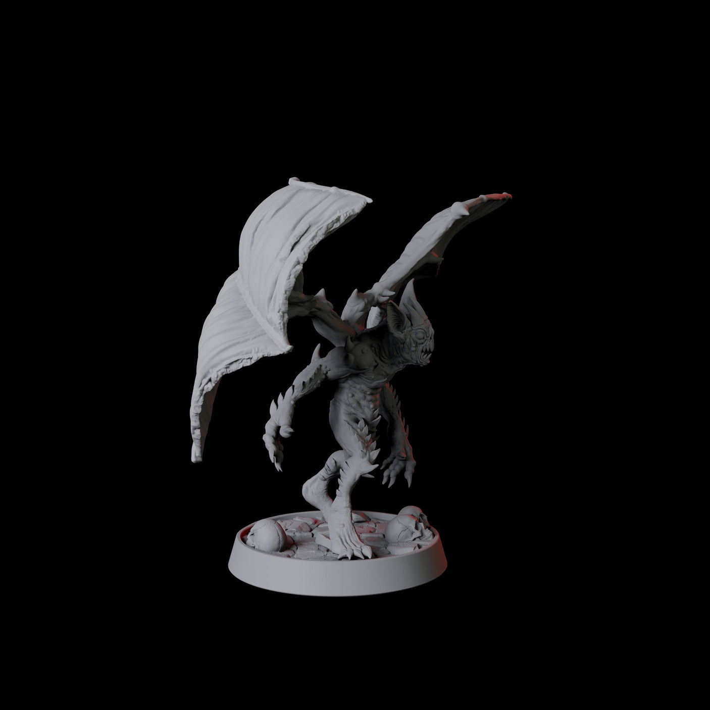 Flying Spined Devil Miniature for Dungeons and Dragons, Pathfinder or other TTRPGs