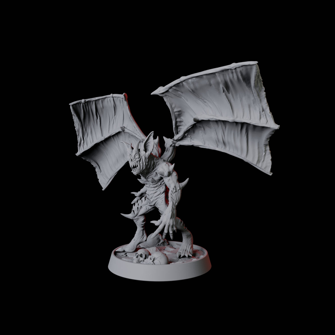 Flying Spined Devil Miniature for Dungeons and Dragons, Pathfinder or other TTRPGs