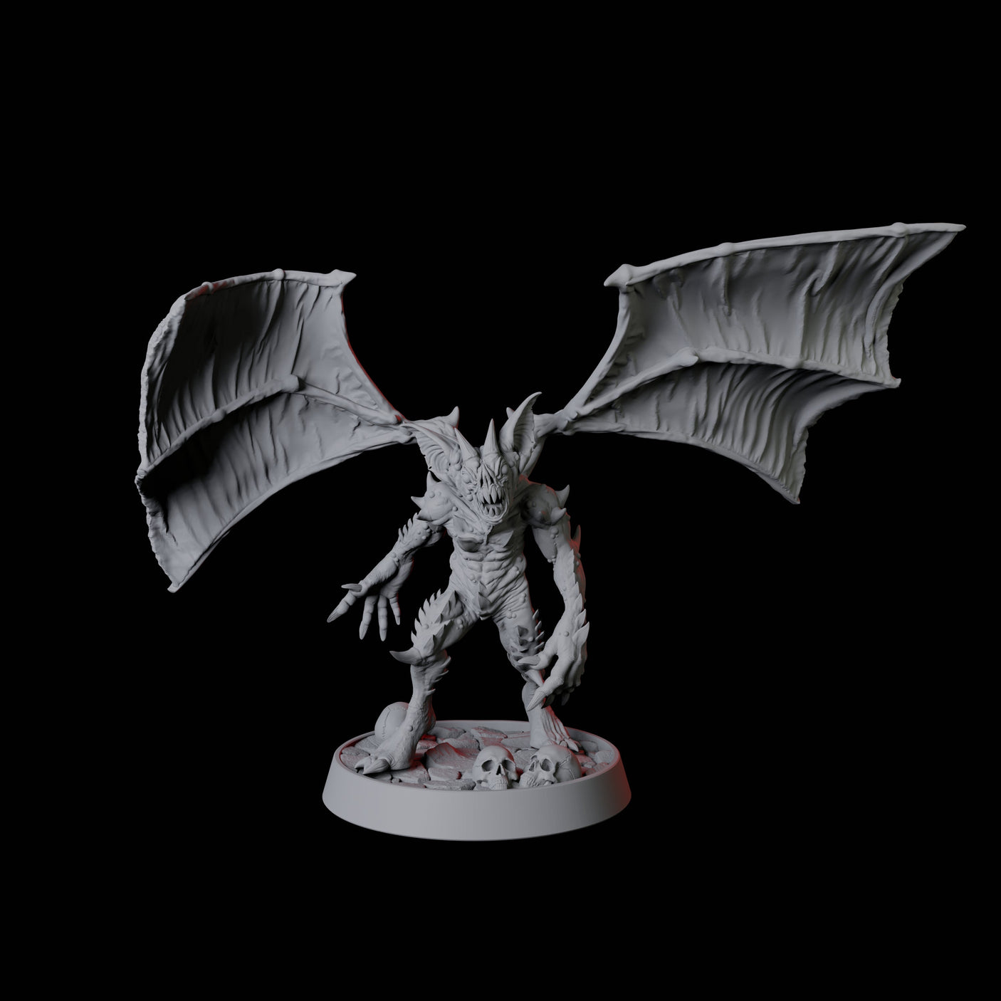 Flying Spined Devil Miniature for Dungeons and Dragons, Pathfinder or other TTRPGs