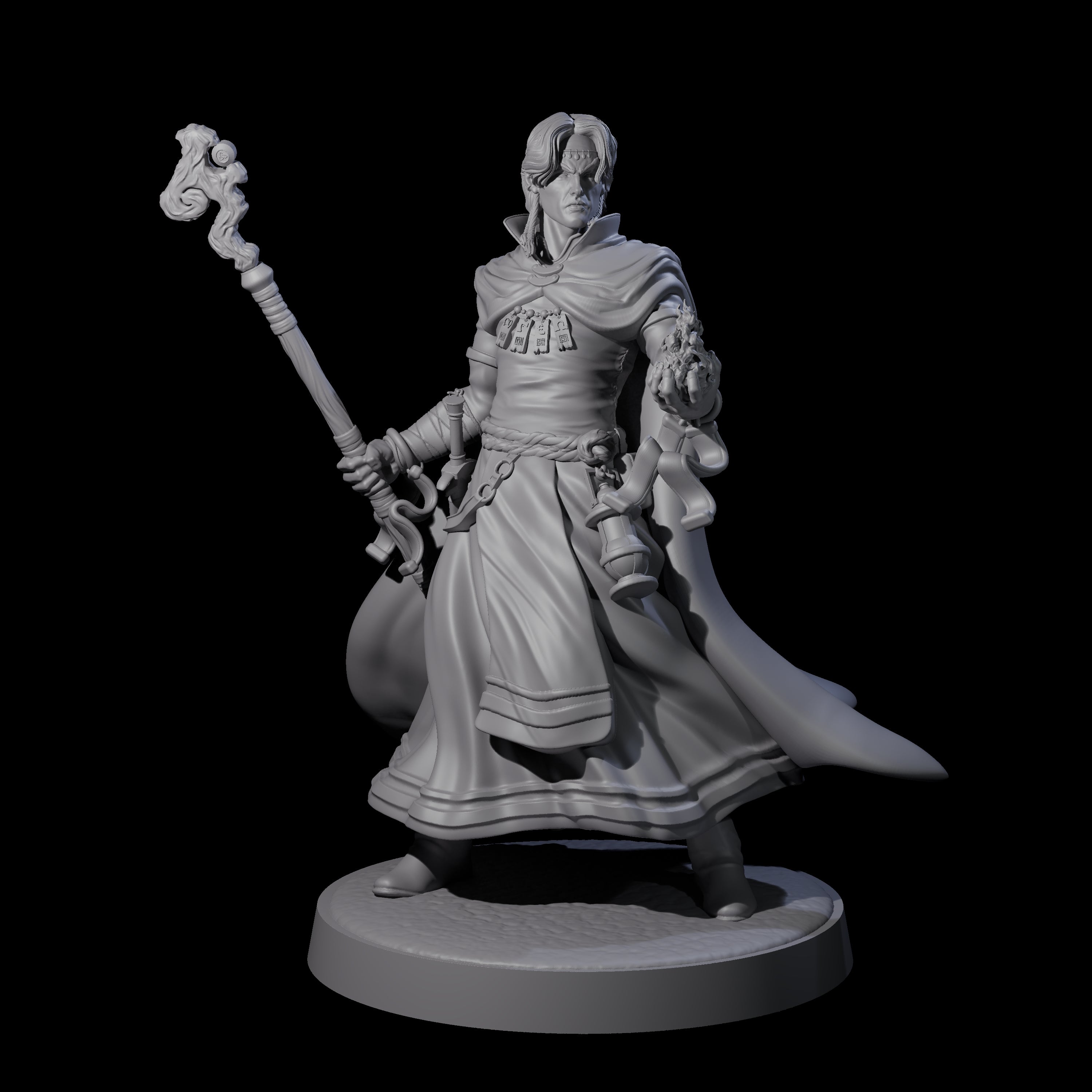 Flynn - Elegant Wizard Miniature for Dungeons and Dragons, Pathfinder or other TTRPGs