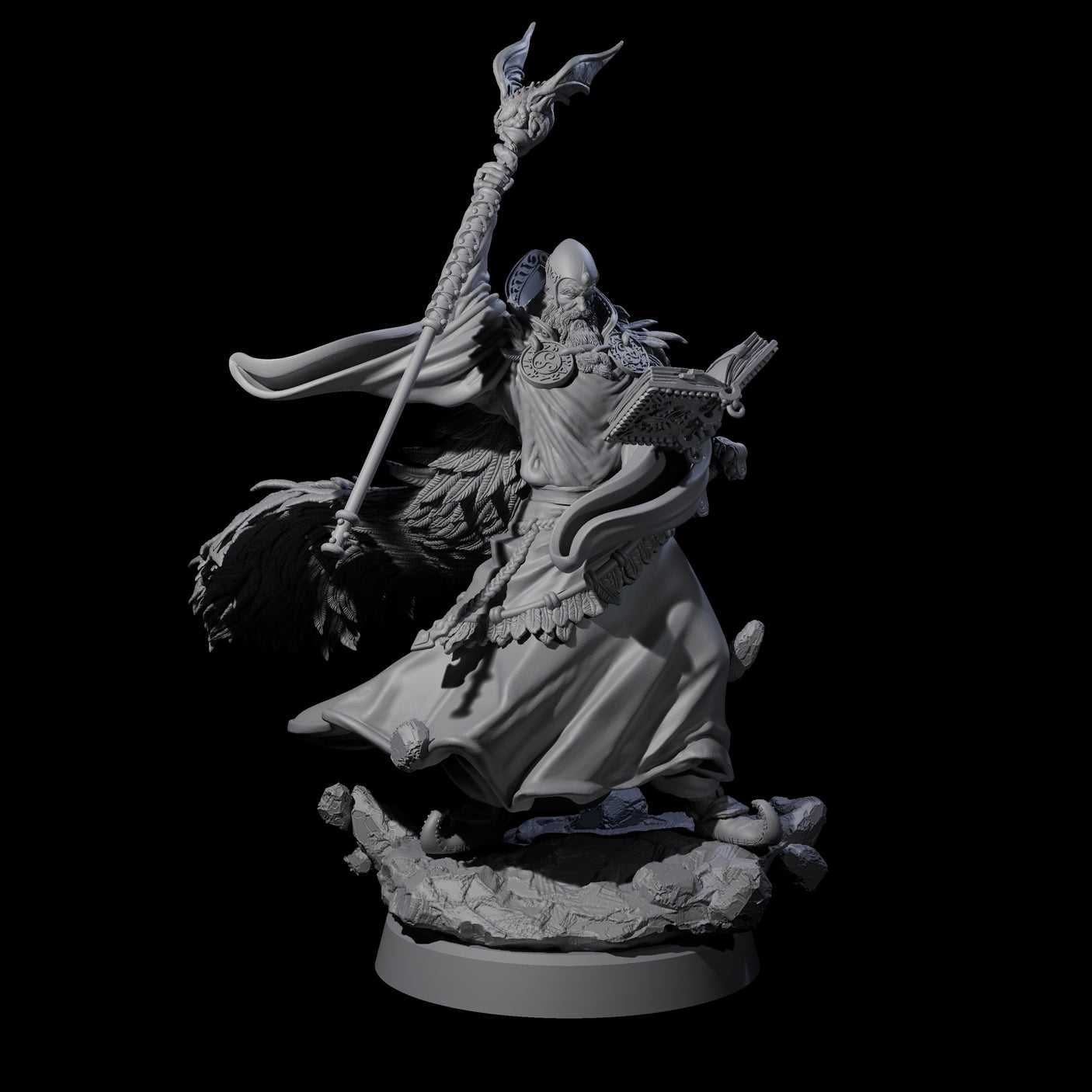Forest Archmage Miniature for Dungeons and Dragons, Pathfinder or other TTRPGs