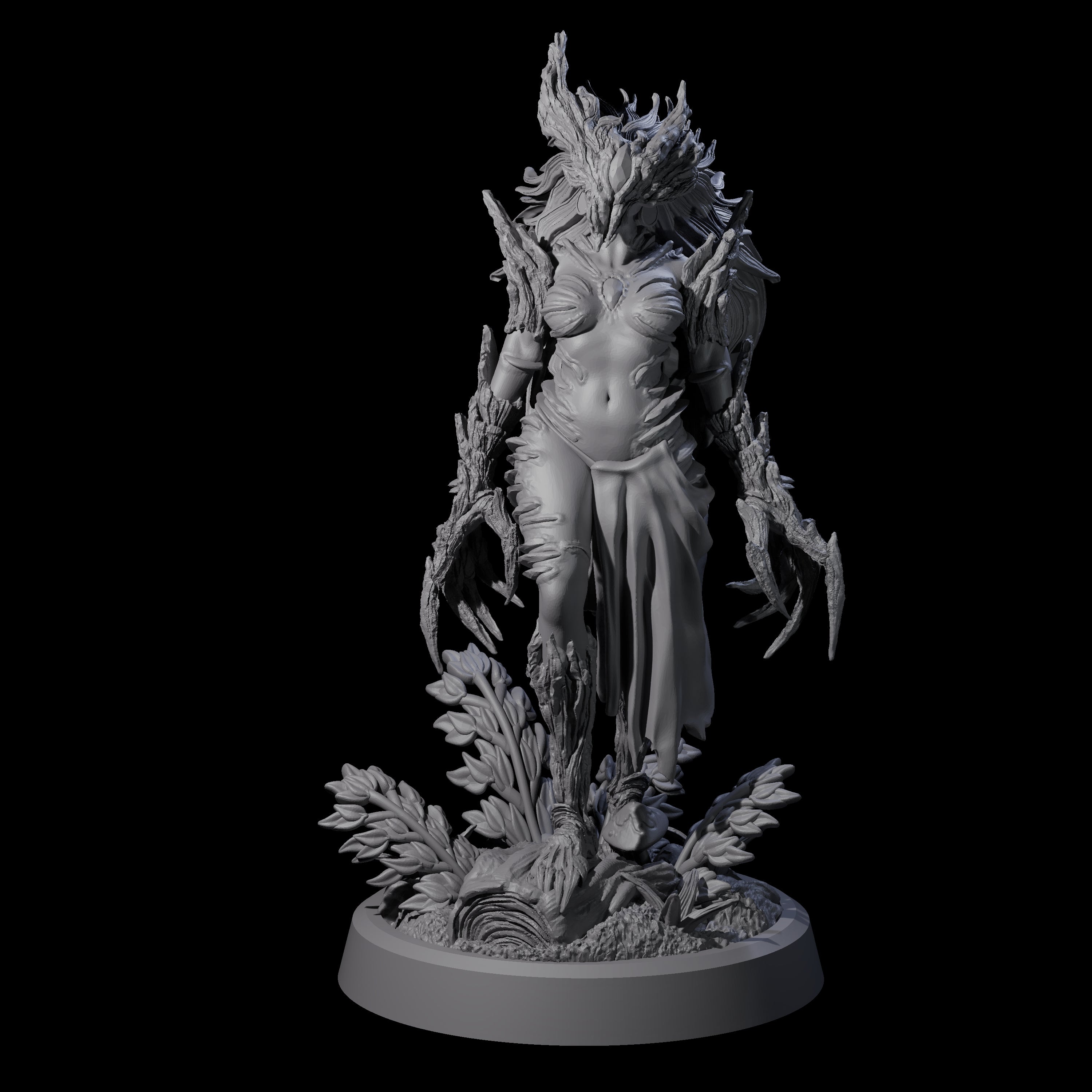 Forest Defending Dryad A Miniature for Dungeons and Dragons, Pathfinder or other TTRPGs