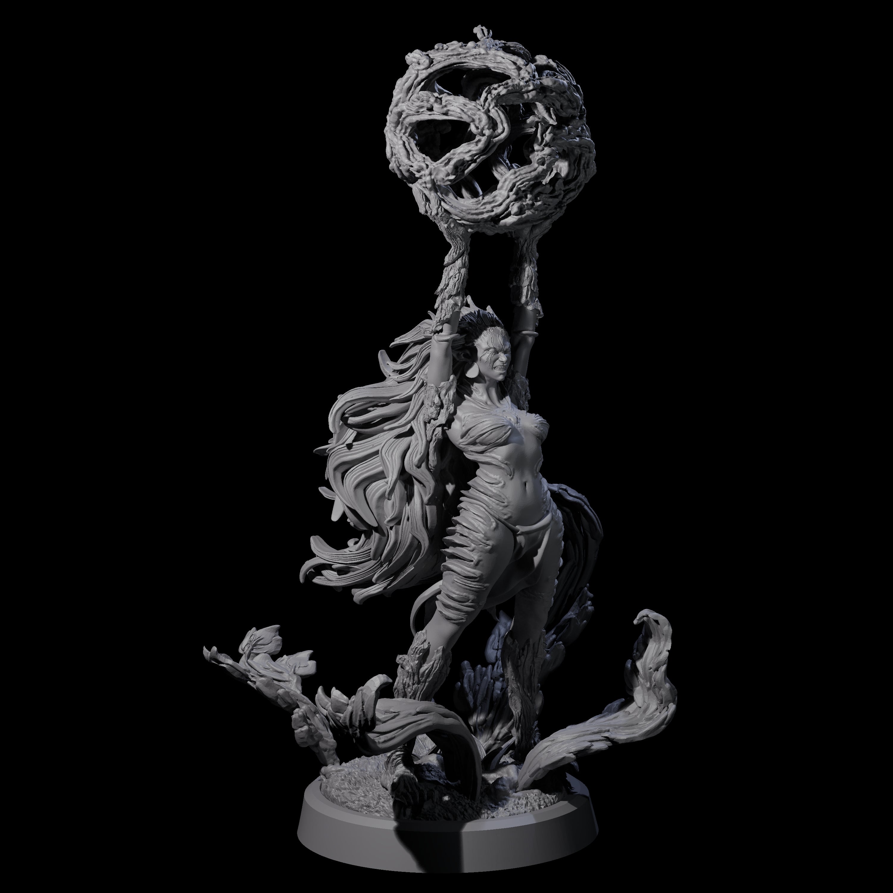 Forest Defending Dryad B Miniature for Dungeons and Dragons, Pathfinder or other TTRPGs