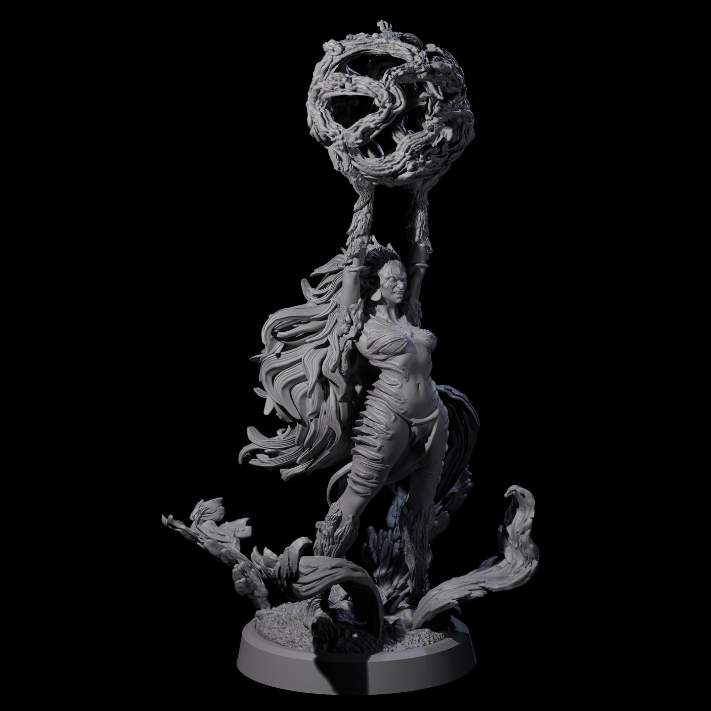 Forest Defending Dryad B Miniature for Dungeons and Dragons, Pathfinder or other TTRPGs