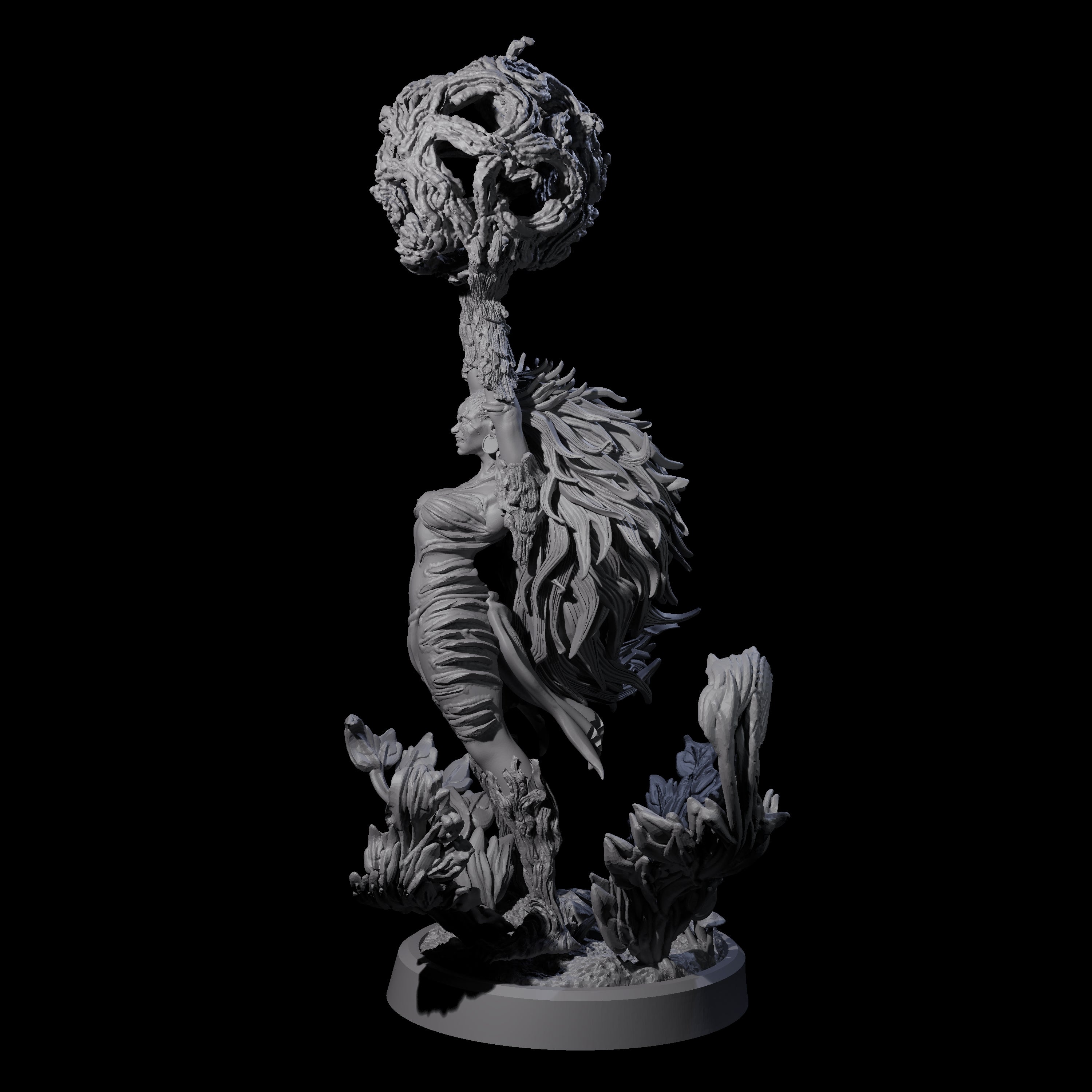 Forest Defending Dryad B Miniature for Dungeons and Dragons, Pathfinder or other TTRPGs