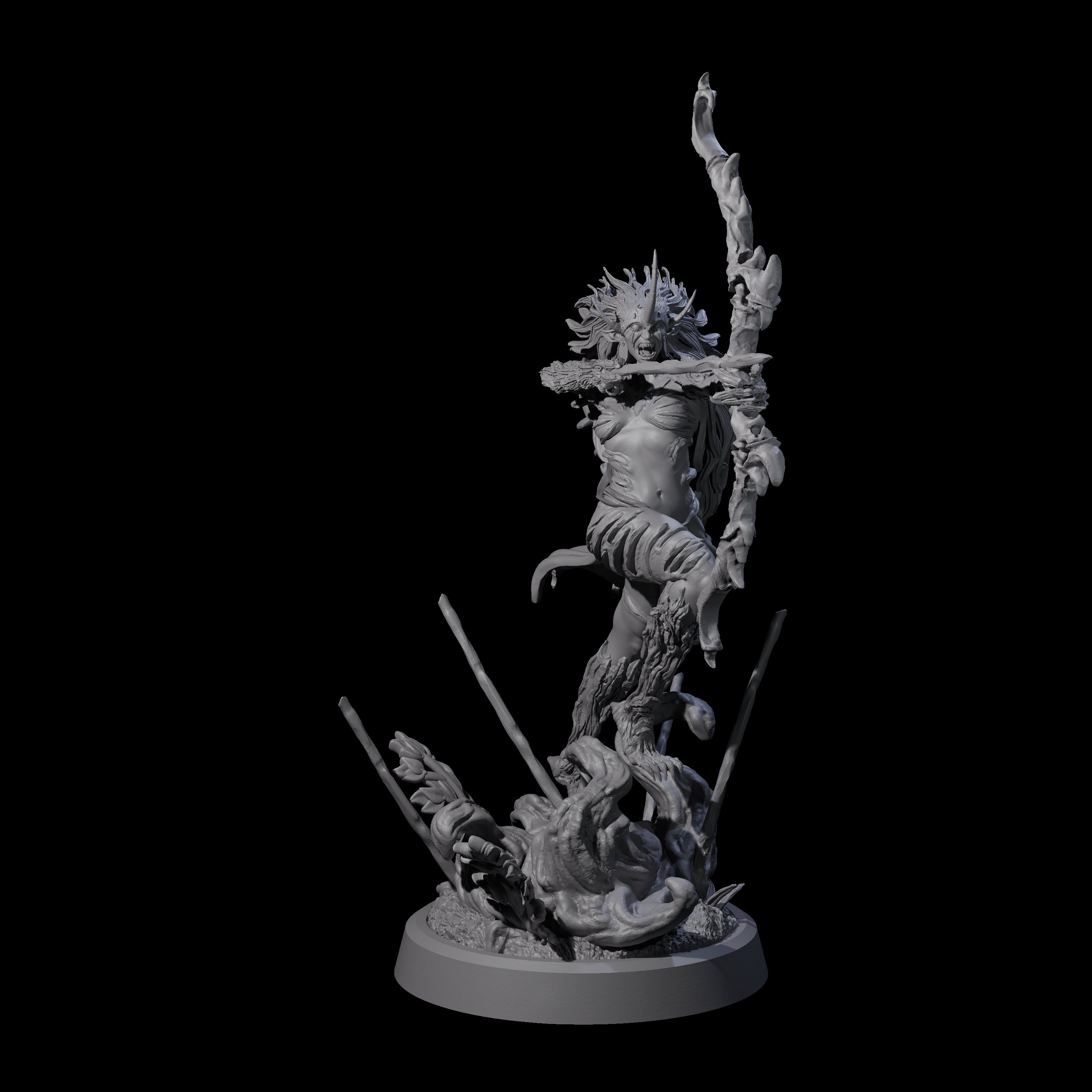 Forest Defending Dryad C Miniature for Dungeons and Dragons, Pathfinder or other TTRPGs