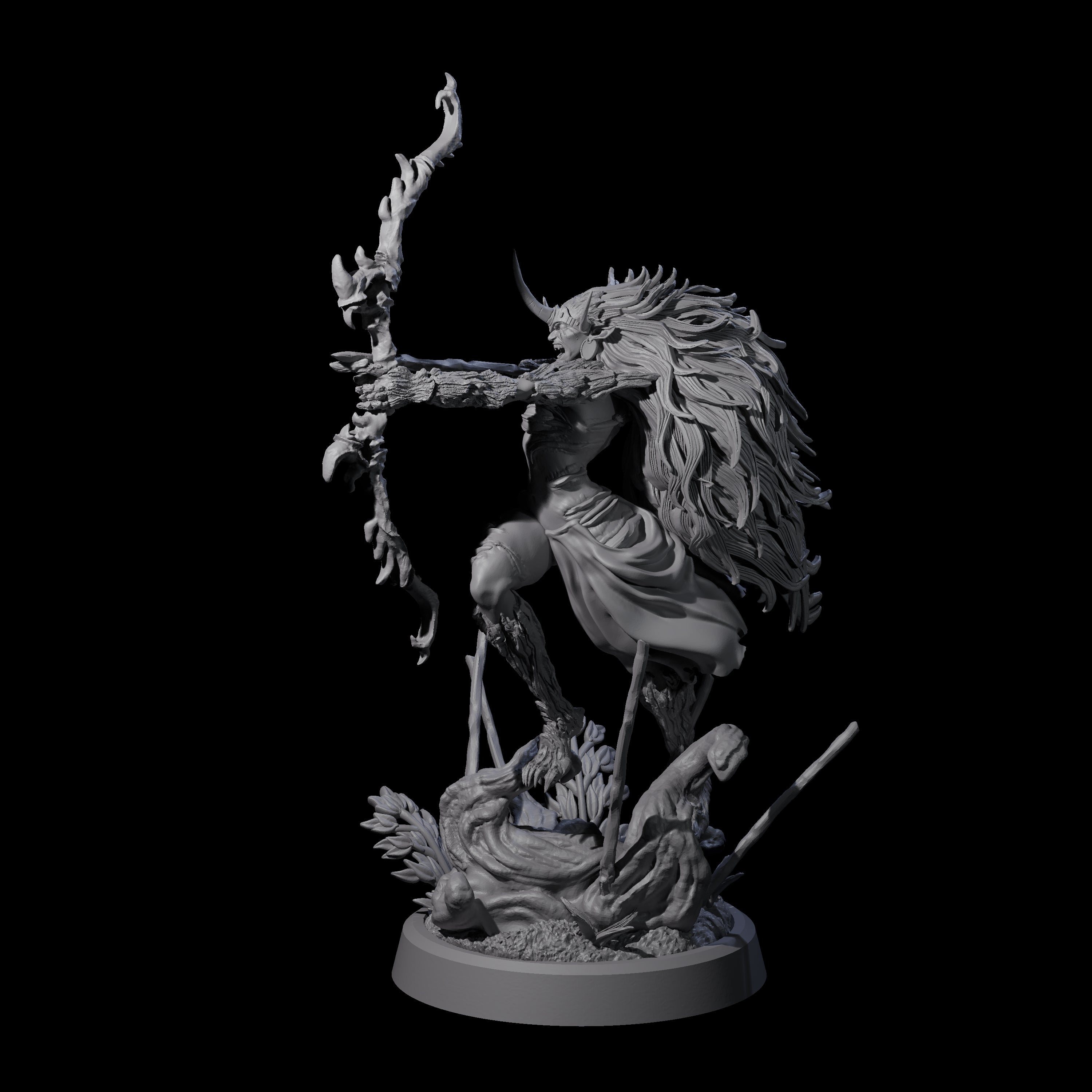 Forest Defending Dryad C Miniature for Dungeons and Dragons, Pathfinder or other TTRPGs