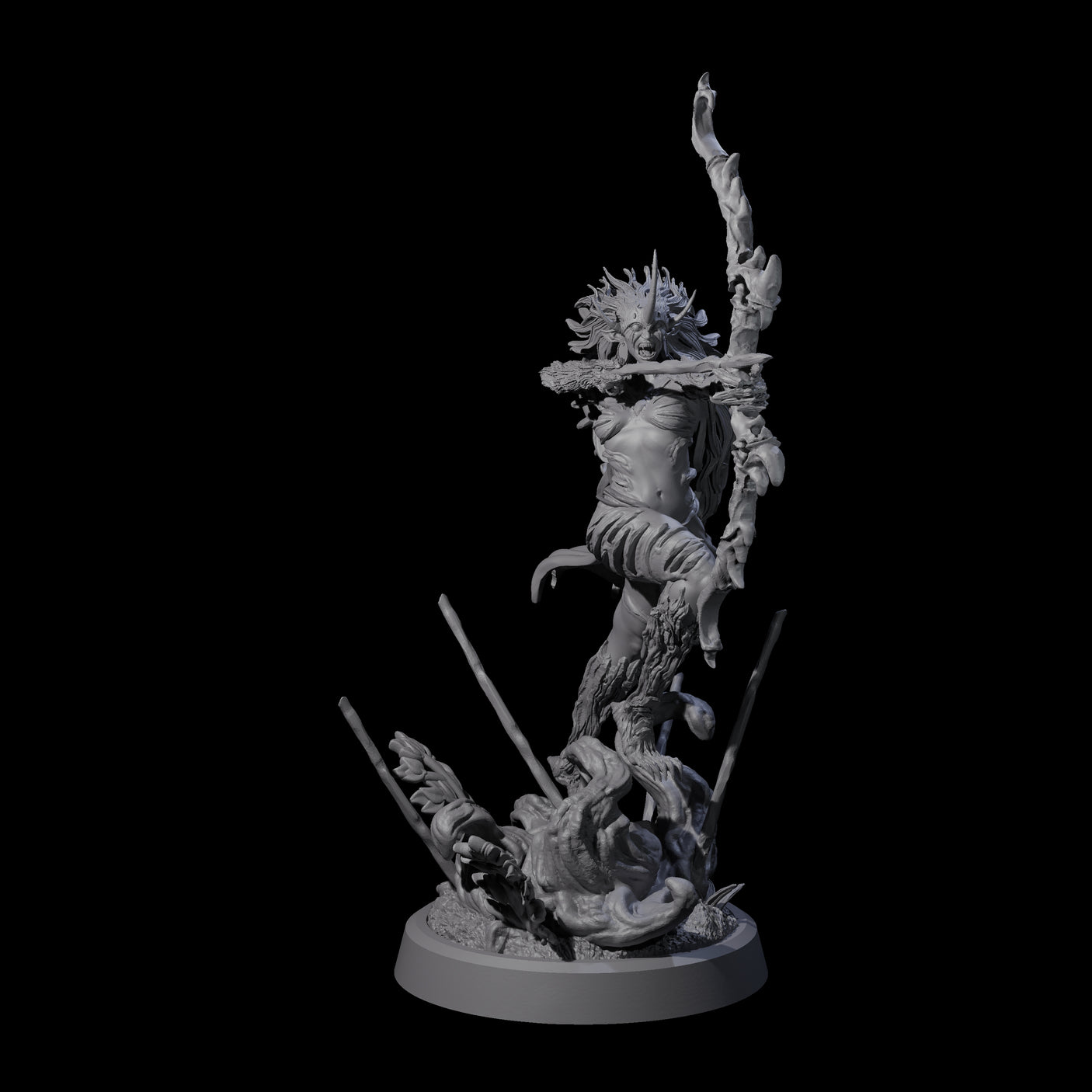 Forest Defending Dryad C Miniature for Dungeons and Dragons, Pathfinder or other TTRPGs