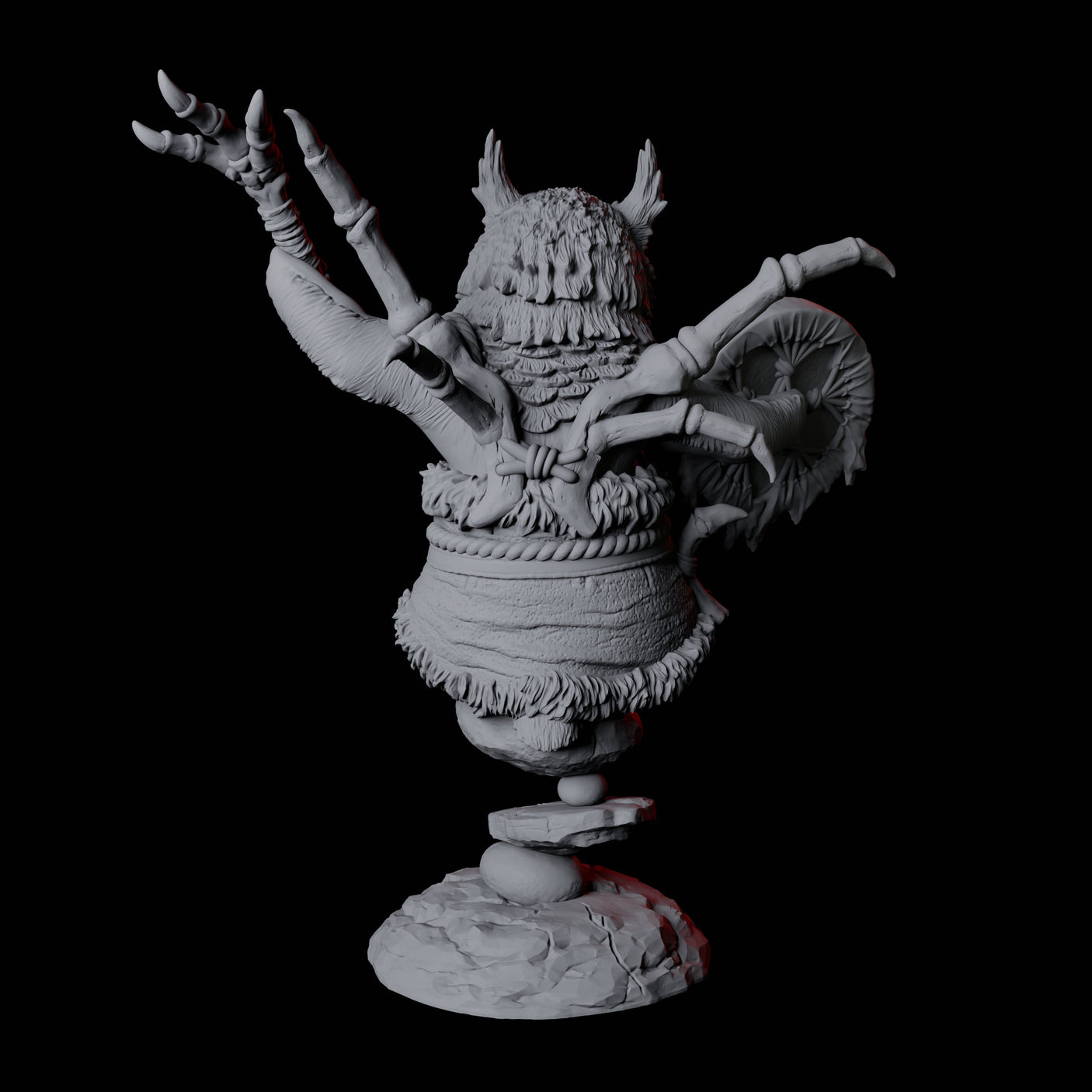 Forest Dohwar Shaman A Miniature for Dungeons and Dragons, Pathfinder or other TTRPGs
