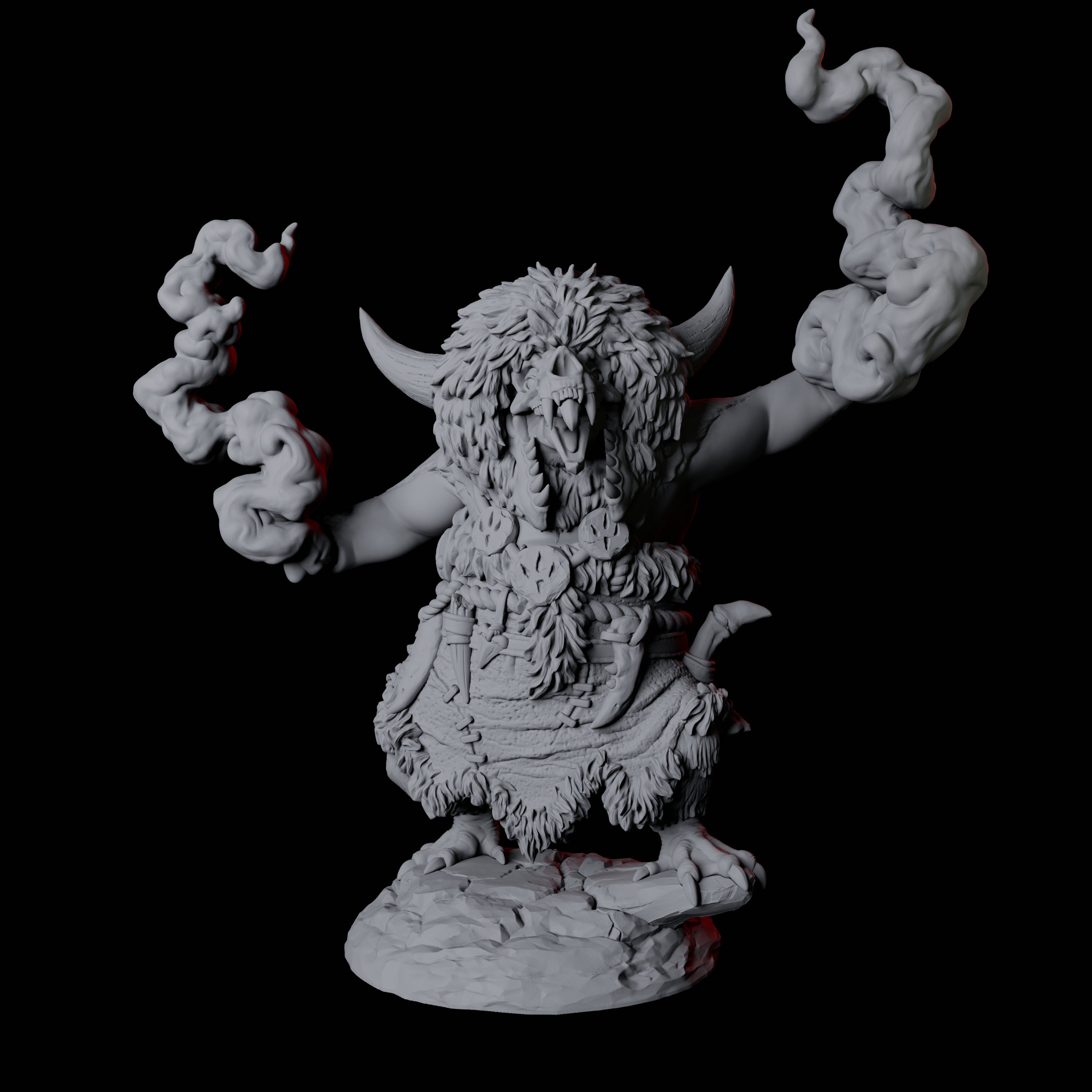 Forest Dohwar Shaman C Miniature for Dungeons and Dragons, Pathfinder or other TTRPGs