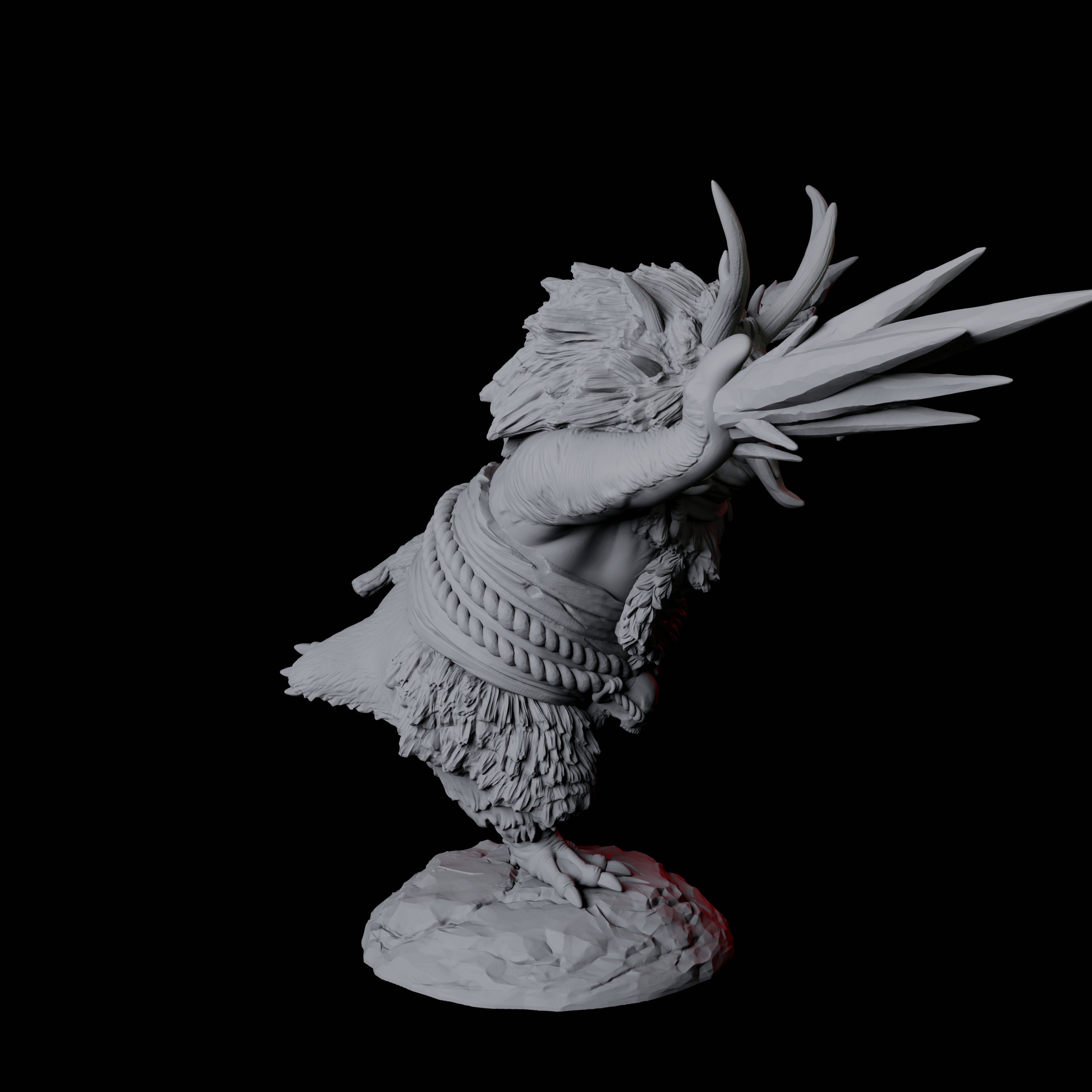 Forest Dohwar Shaman D Miniature for Dungeons and Dragons, Pathfinder or other TTRPGs