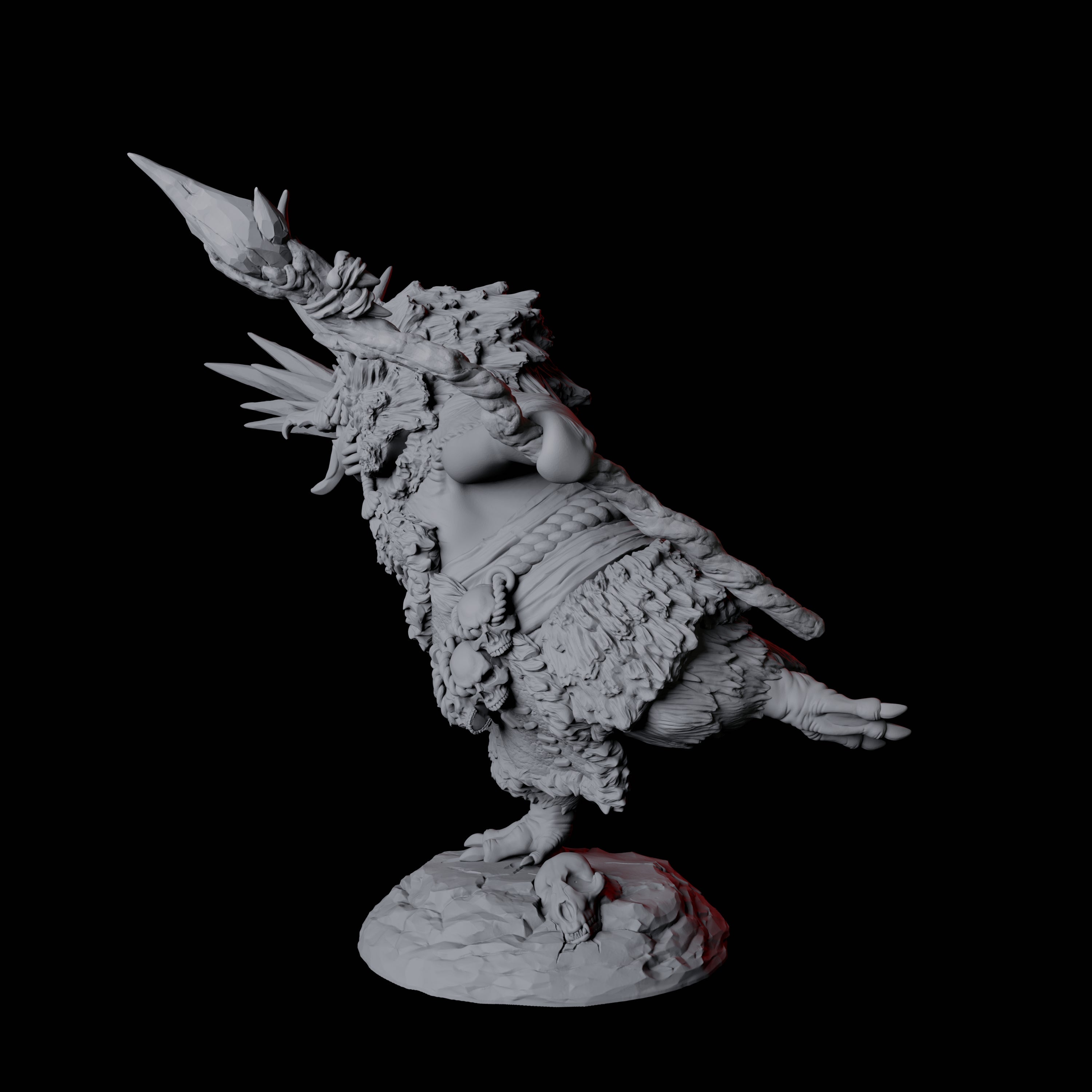 Forest Dohwar Shaman D Miniature for Dungeons and Dragons, Pathfinder or other TTRPGs