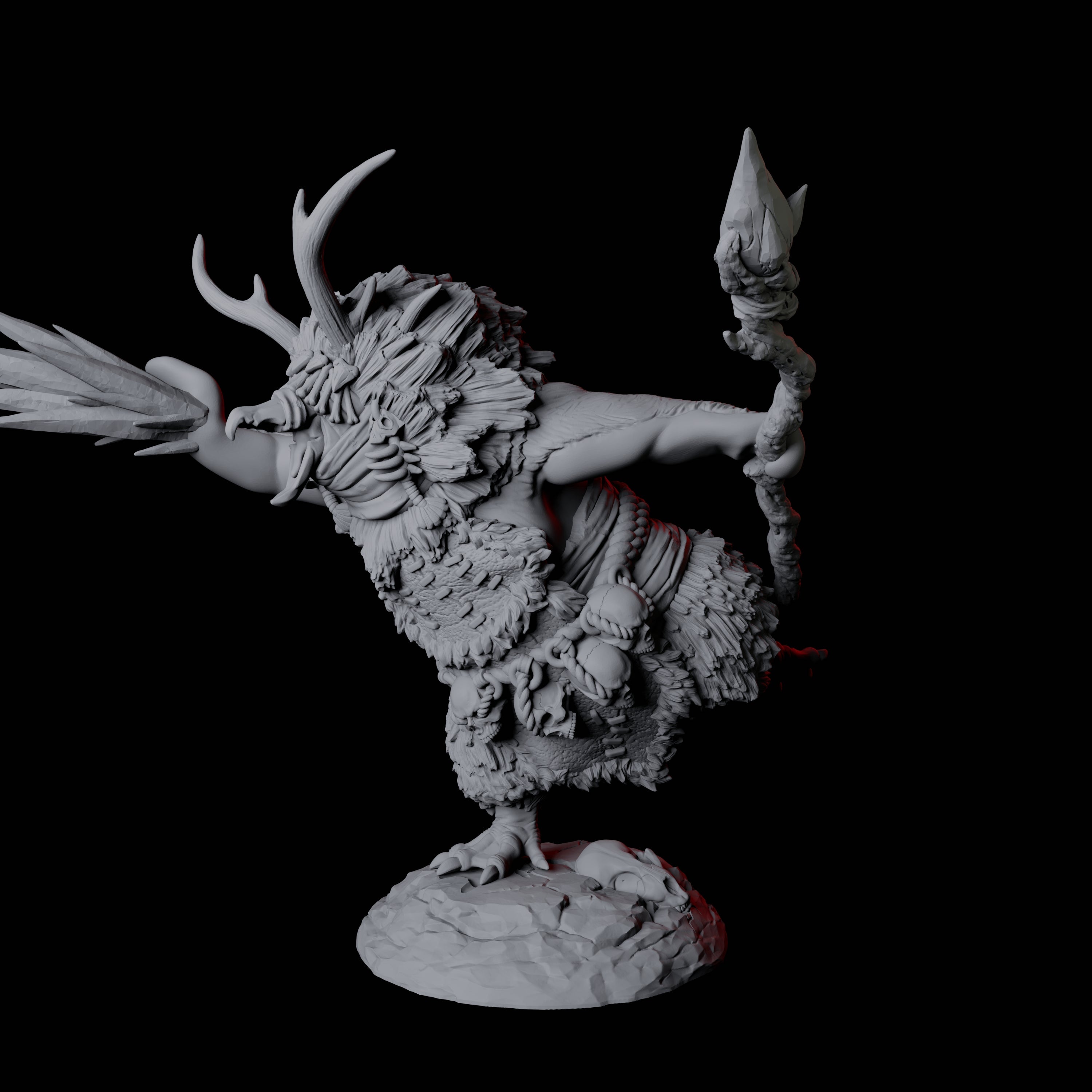 Forest Dohwar Shaman D Miniature for Dungeons and Dragons, Pathfinder or other TTRPGs