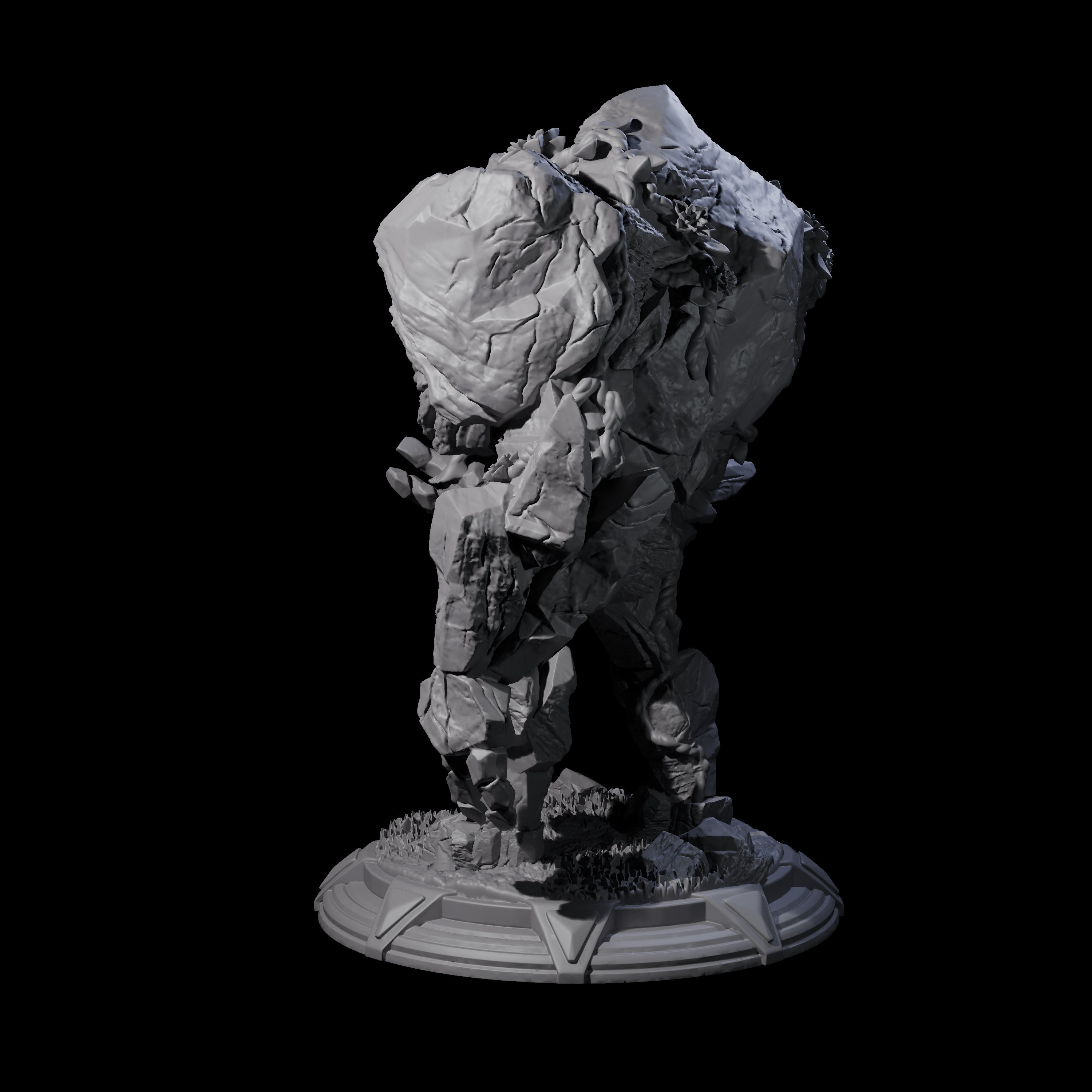 Forest Elf with Stone Golem Protector Miniature for Dungeons and Dragons, Pathfinder or other TTRPGs