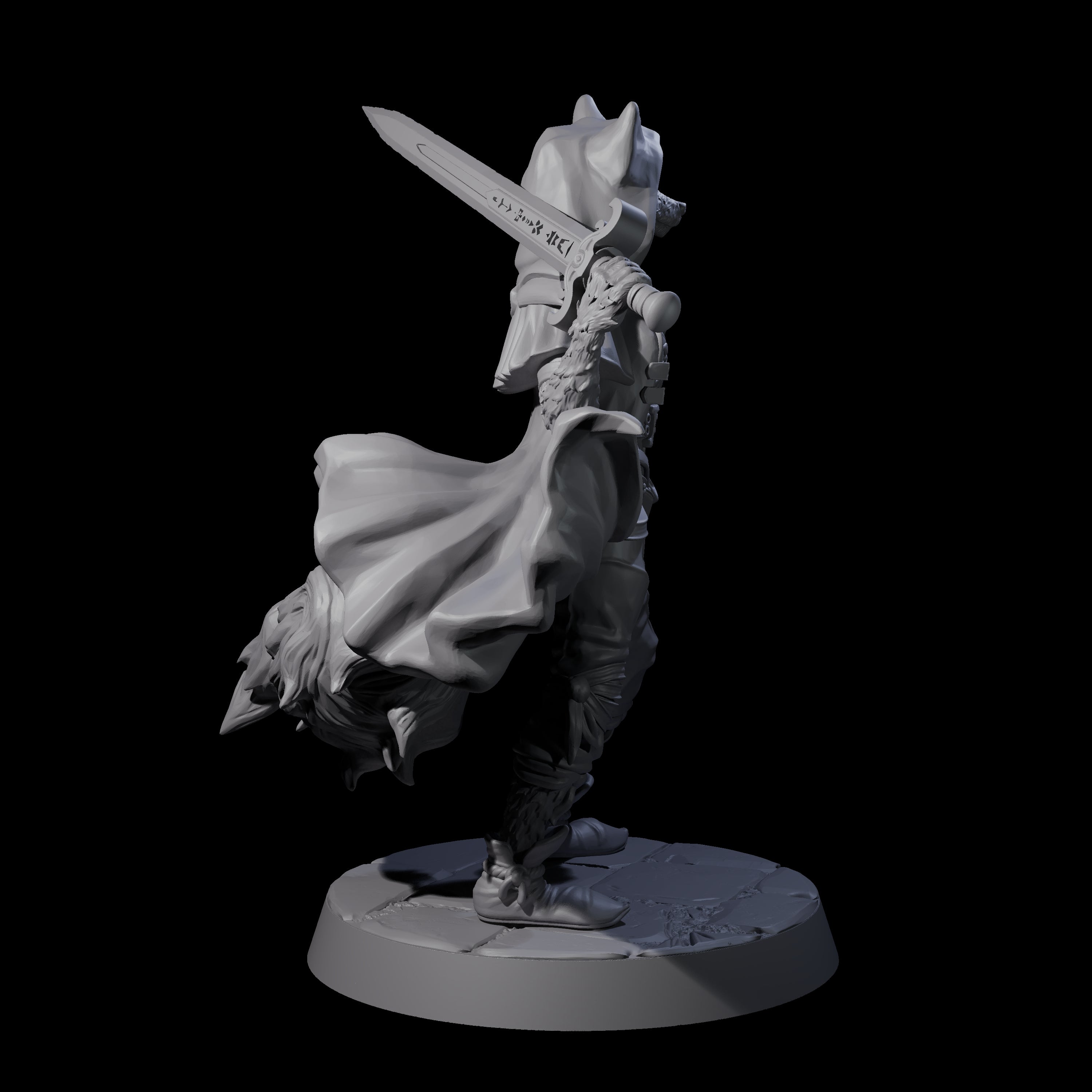 Forest Fox Fighter Miniature for Dungeons and Dragons, Pathfinder or other TTRPGs