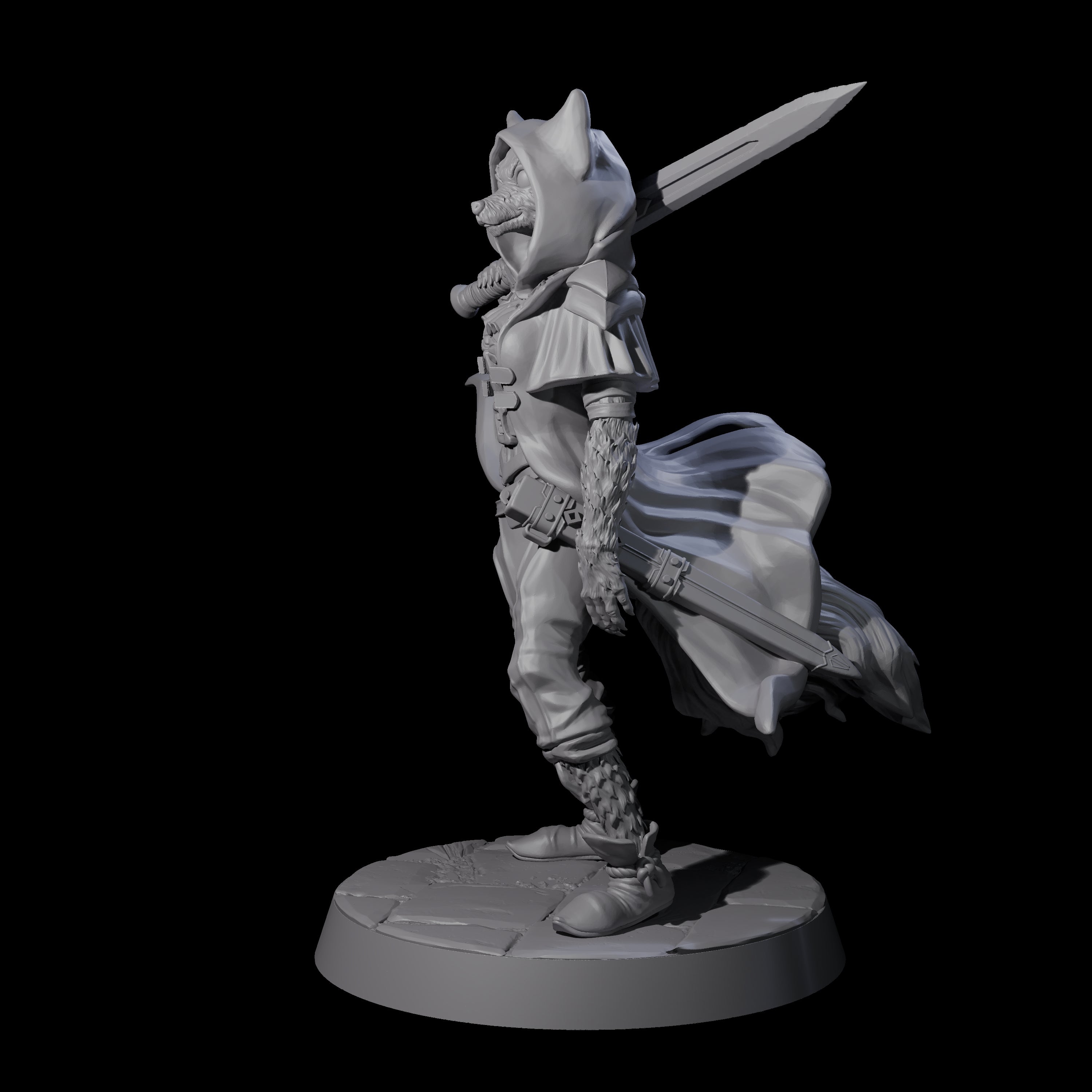 Forest Fox Fighter Miniature for Dungeons and Dragons, Pathfinder or other TTRPGs