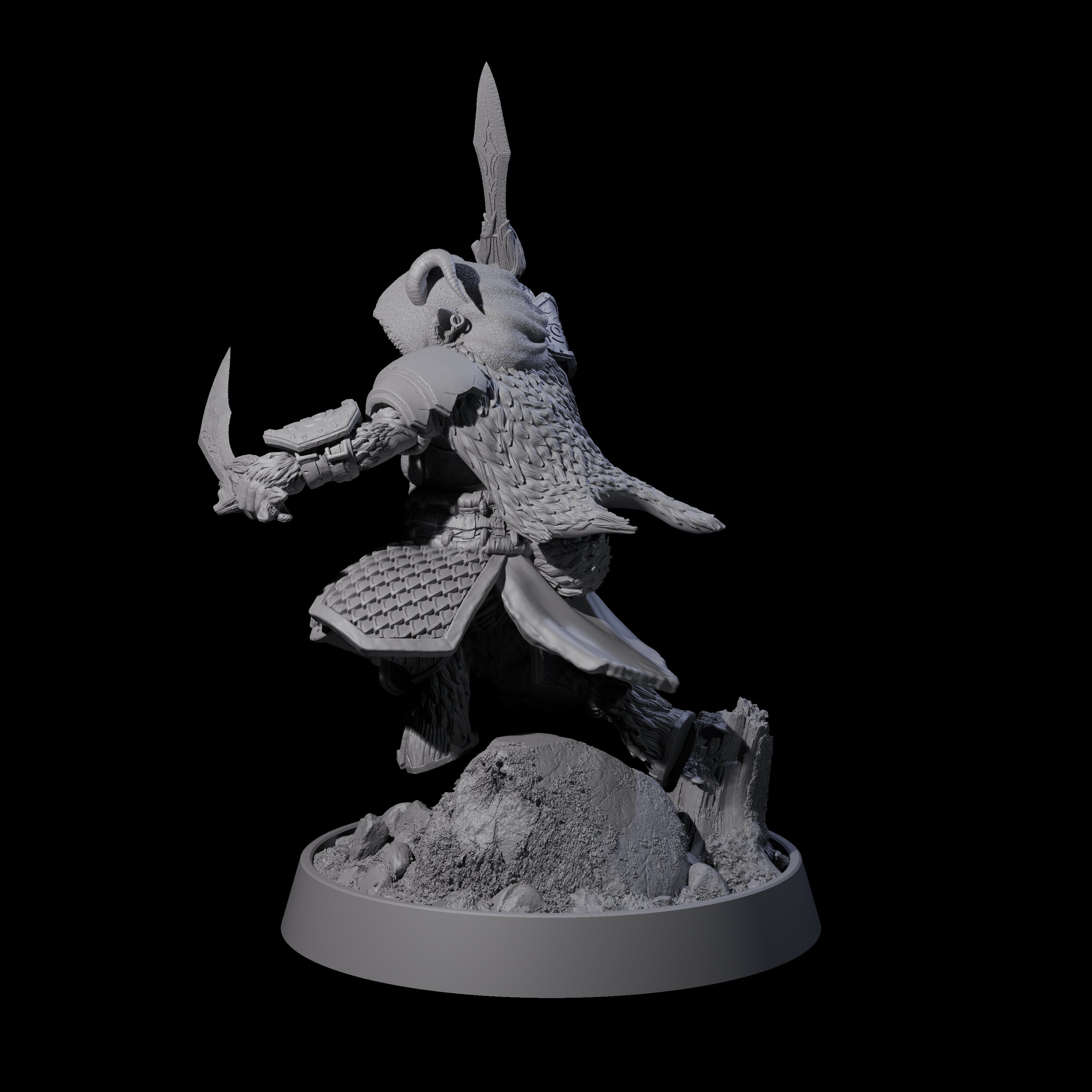 Forest Guardian Satyr I Miniature for Dungeons and Dragons, Pathfinder or other TTRPGs