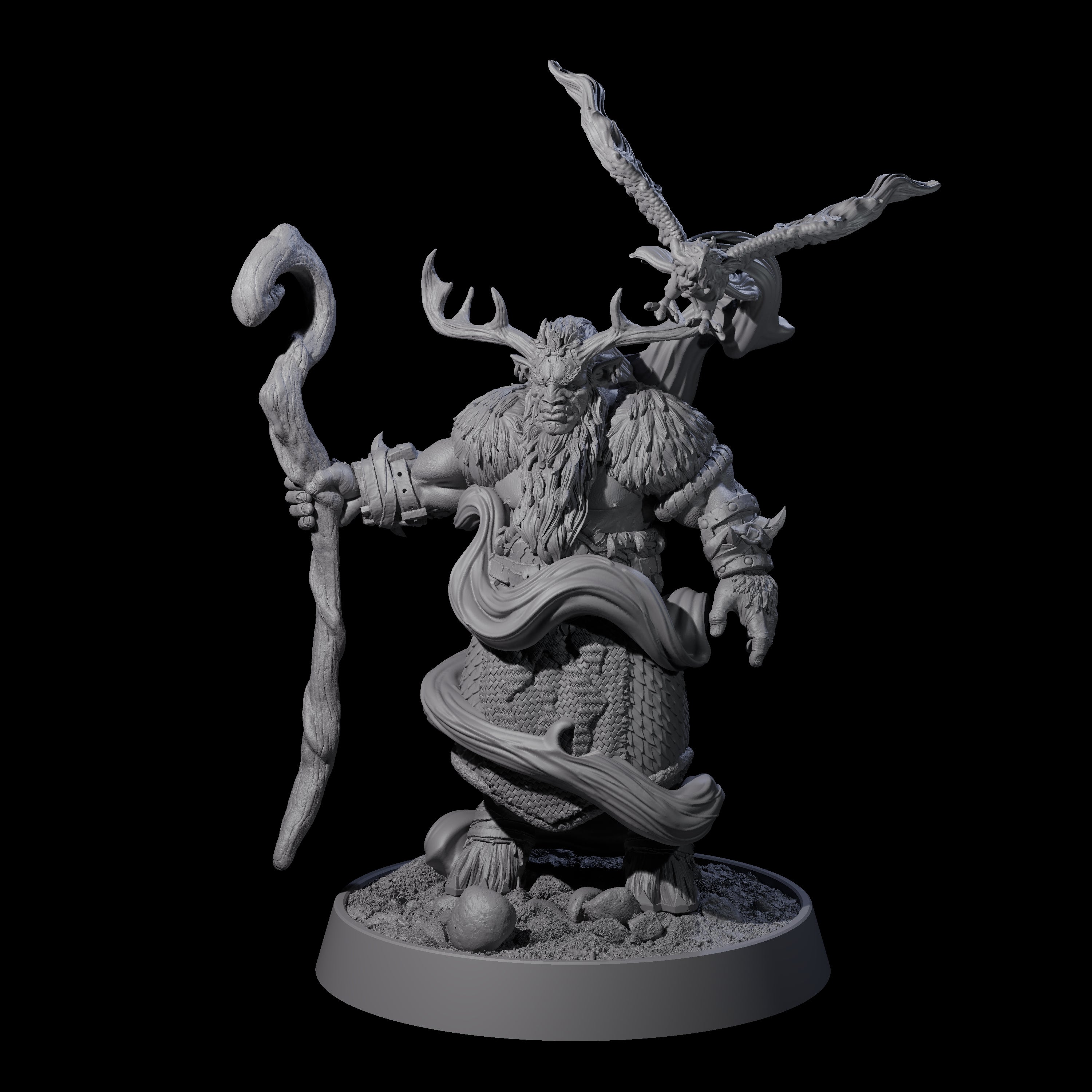Forest Guardian Satyr M Miniature for Dungeons and Dragons, Pathfinder or other TTRPGs