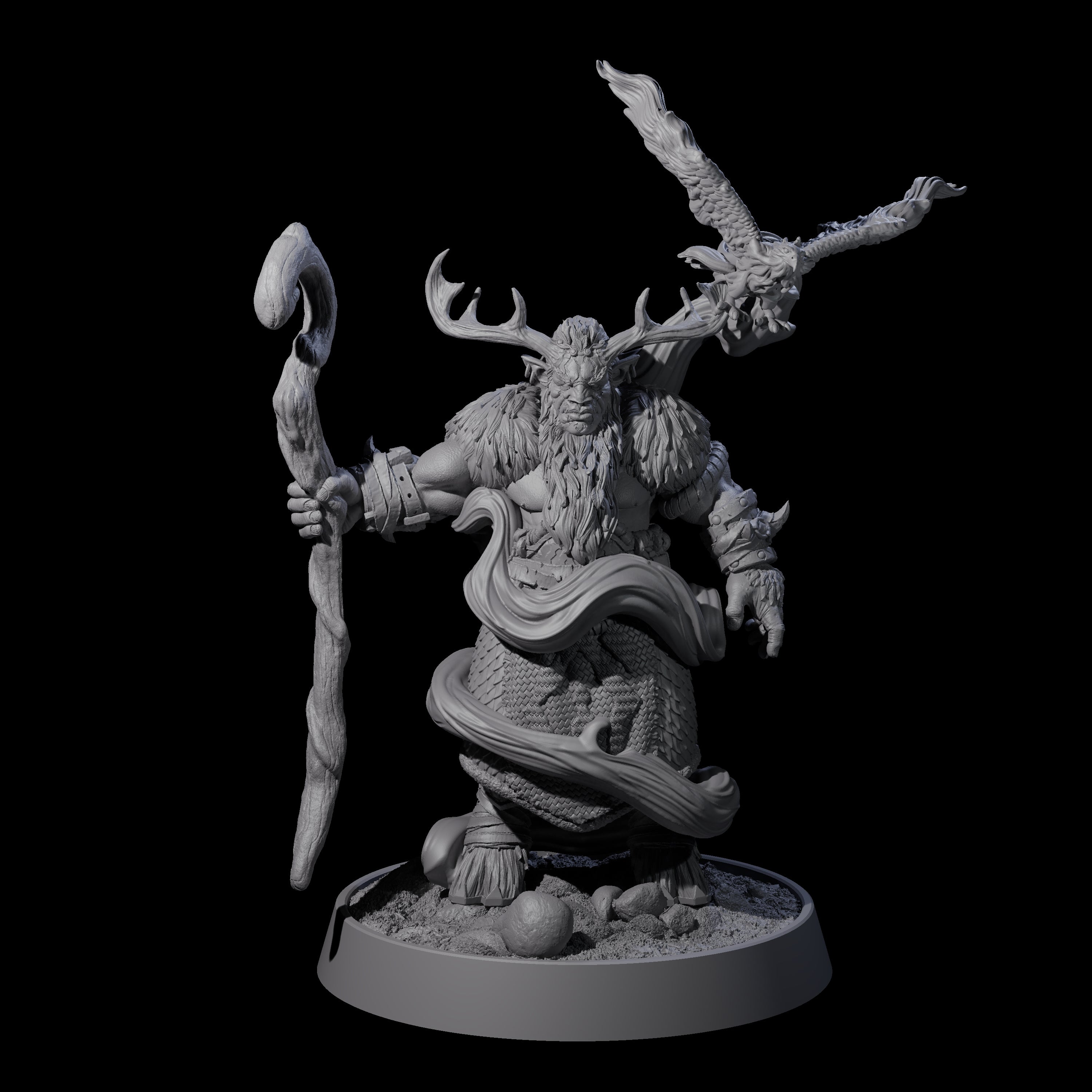 Forest Guardian Satyr M Miniature for Dungeons and Dragons, Pathfinder or other TTRPGs