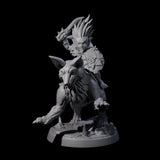 Forest Halfing Warrior Riding Fox B Miniature for Dungeons and Dragons, Pathfinder or other TTRPGs