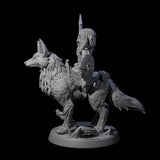 Forest Halfing Warrior Riding Fox C Miniature for Dungeons and Dragons, Pathfinder or other TTRPGs