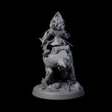 Forest Halfing Warrior Riding Fox D Miniature for Dungeons and Dragons, Pathfinder or other TTRPGs