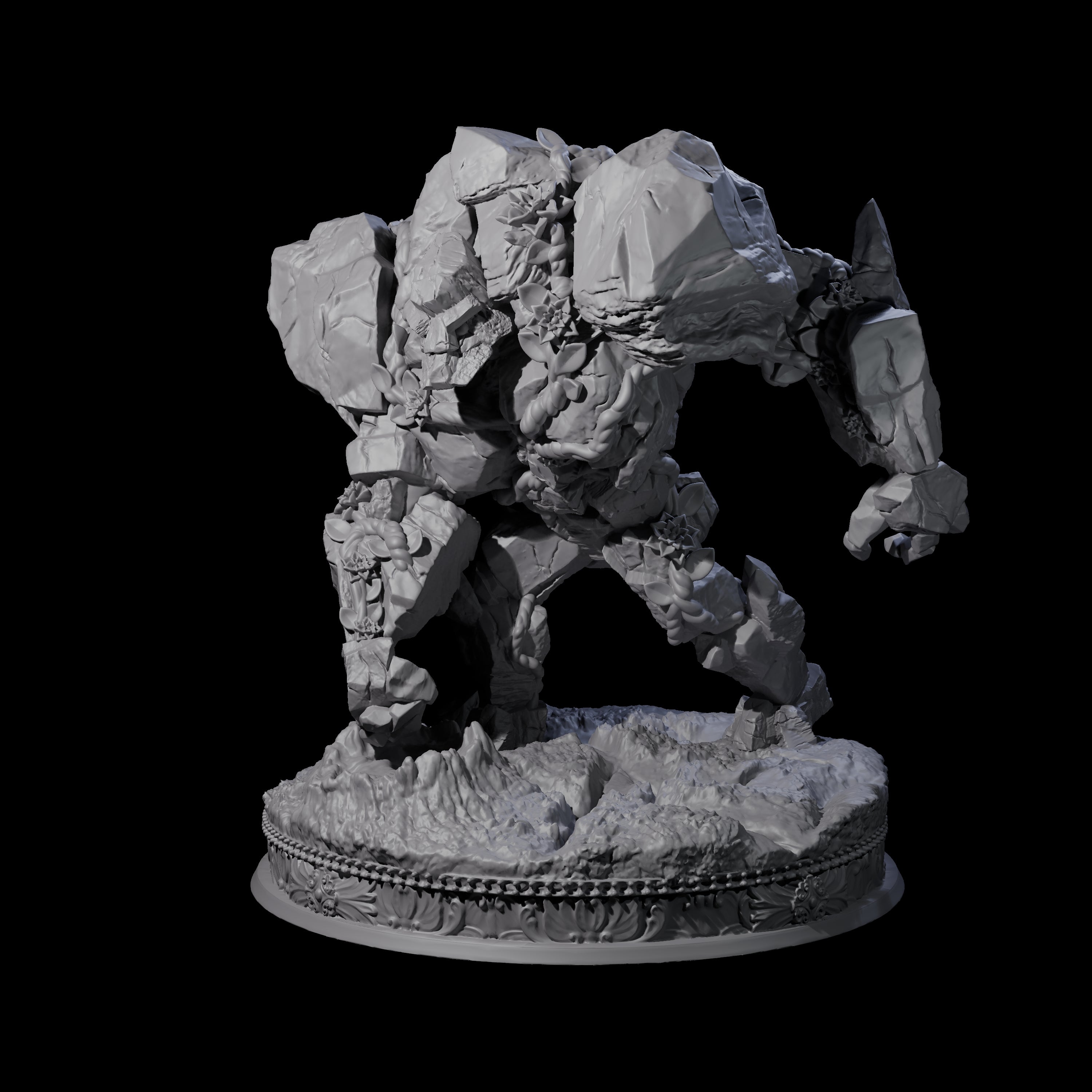 Forest Stone Golem Miniature for Dungeons and Dragons, Pathfinder or other TTRPGs