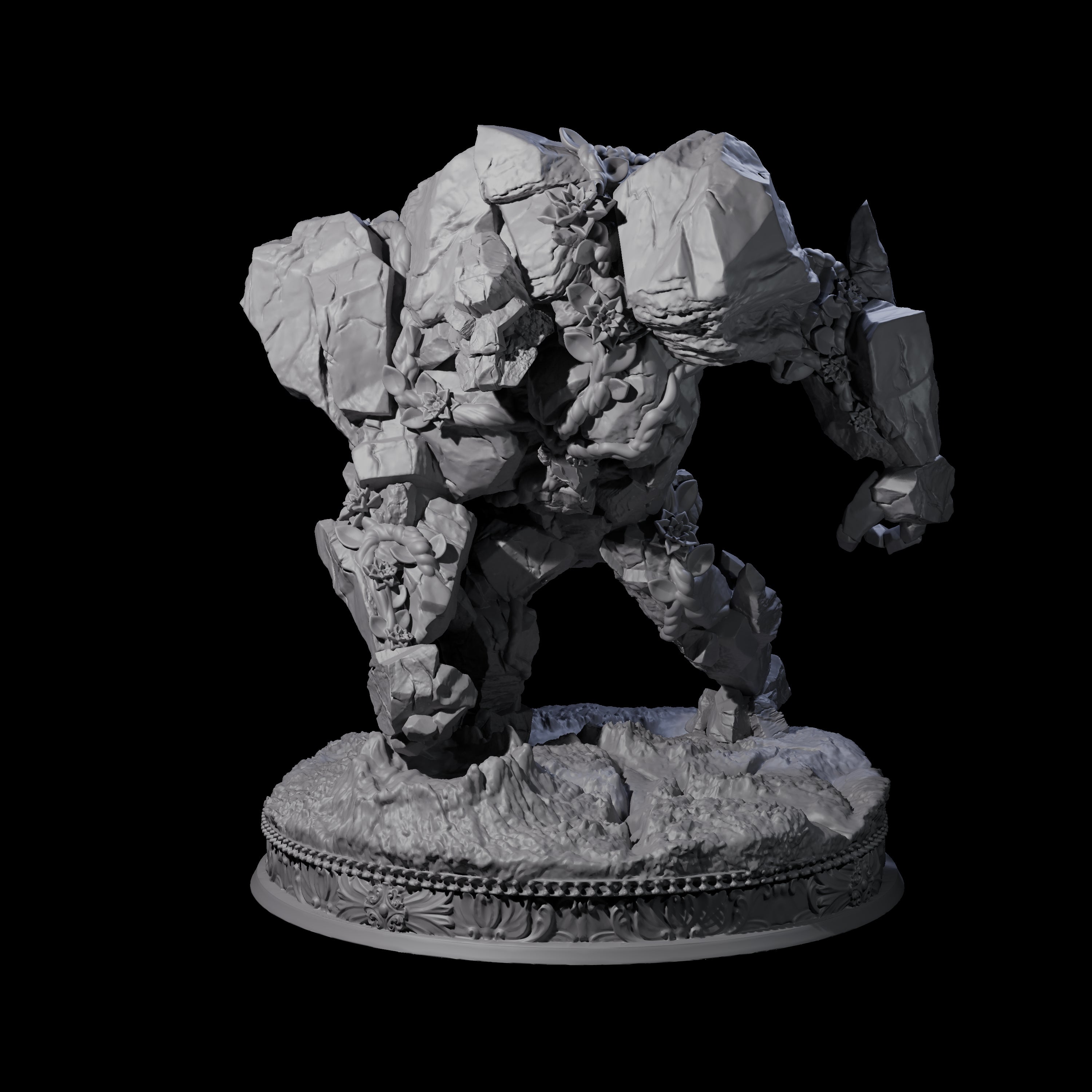 Forest Stone Golem Miniature for Dungeons and Dragons, Pathfinder or other TTRPGs