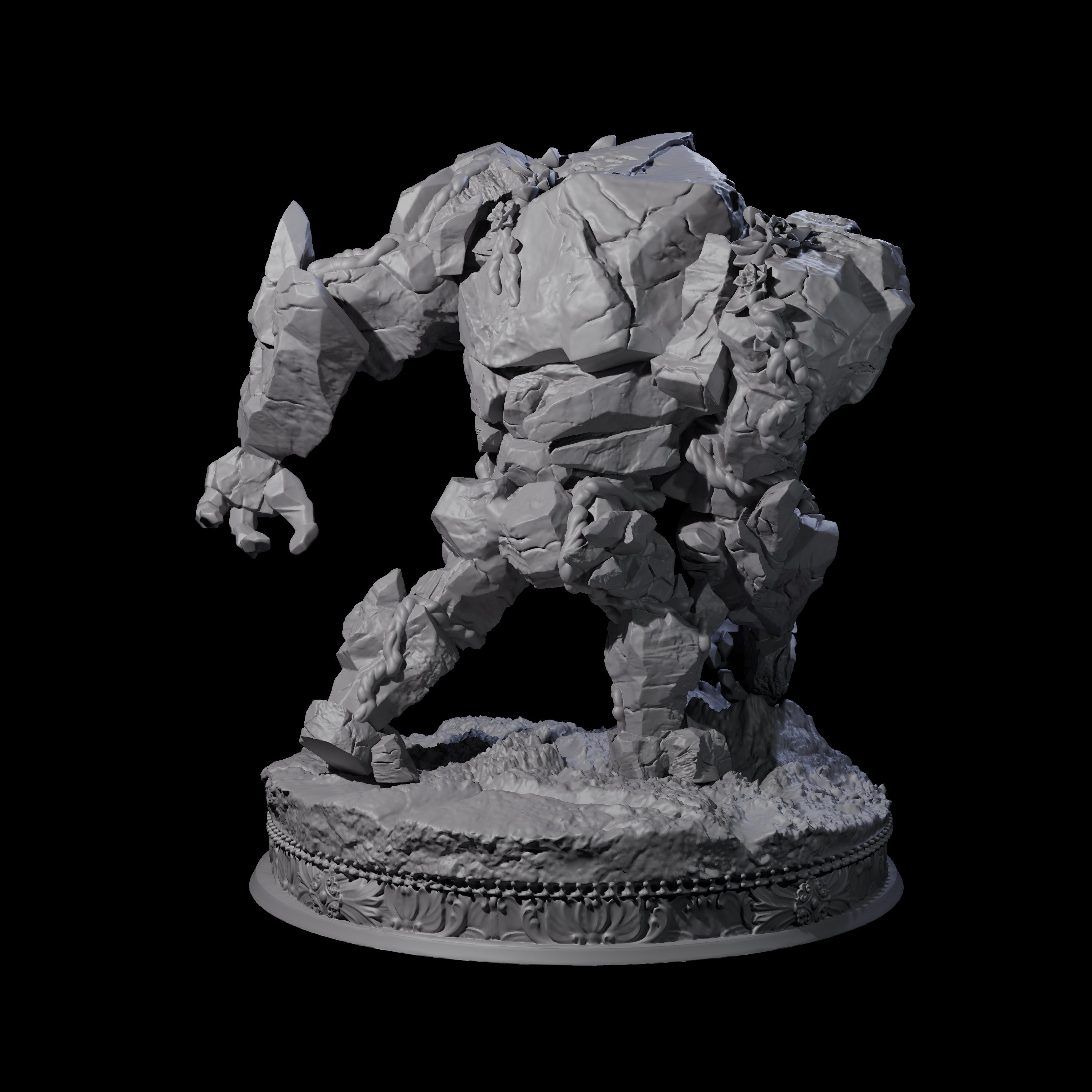 Forest Stone Golem Miniature for Dungeons and Dragons, Pathfinder or other TTRPGs