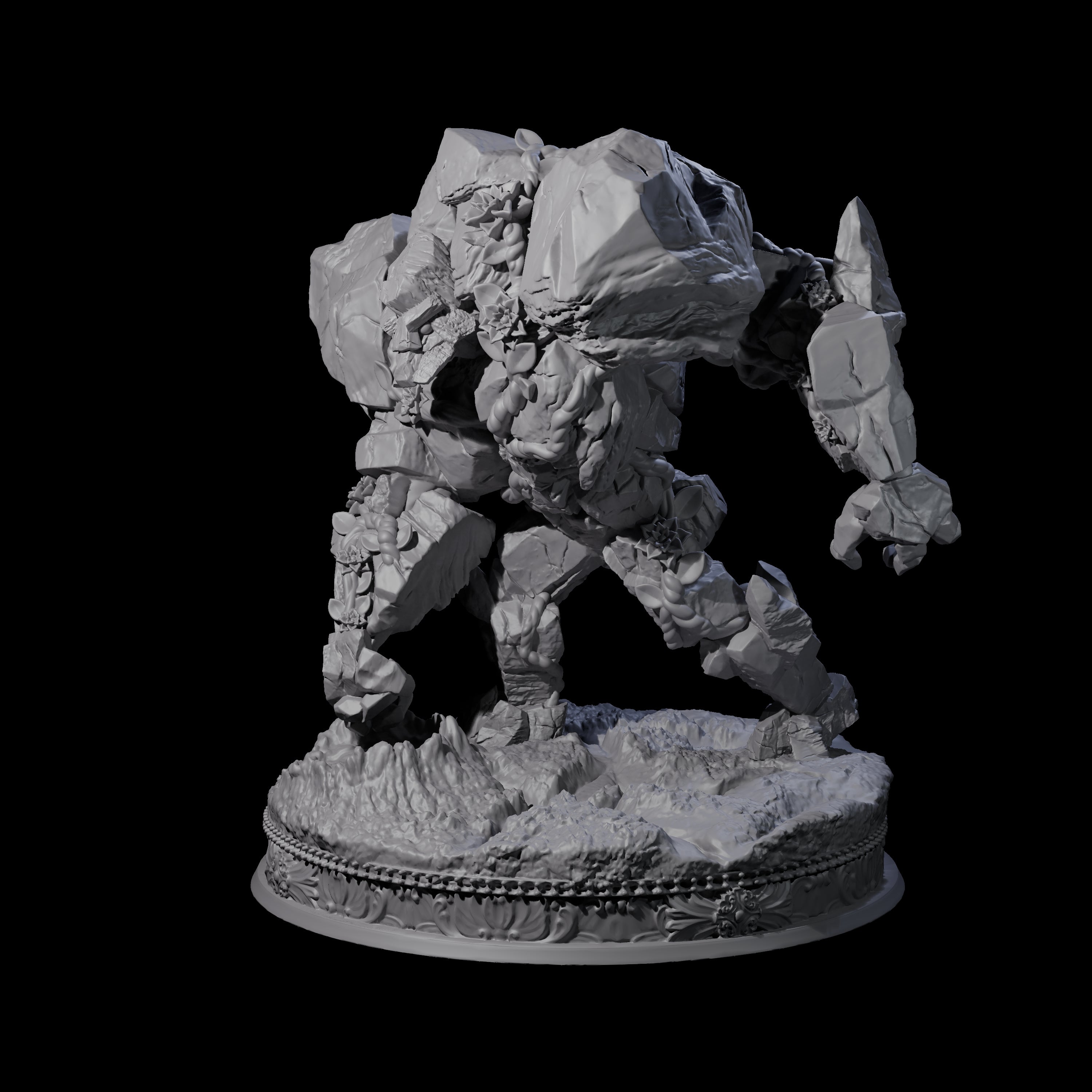 Forest Stone Golem Miniature for Dungeons and Dragons, Pathfinder or other TTRPGs