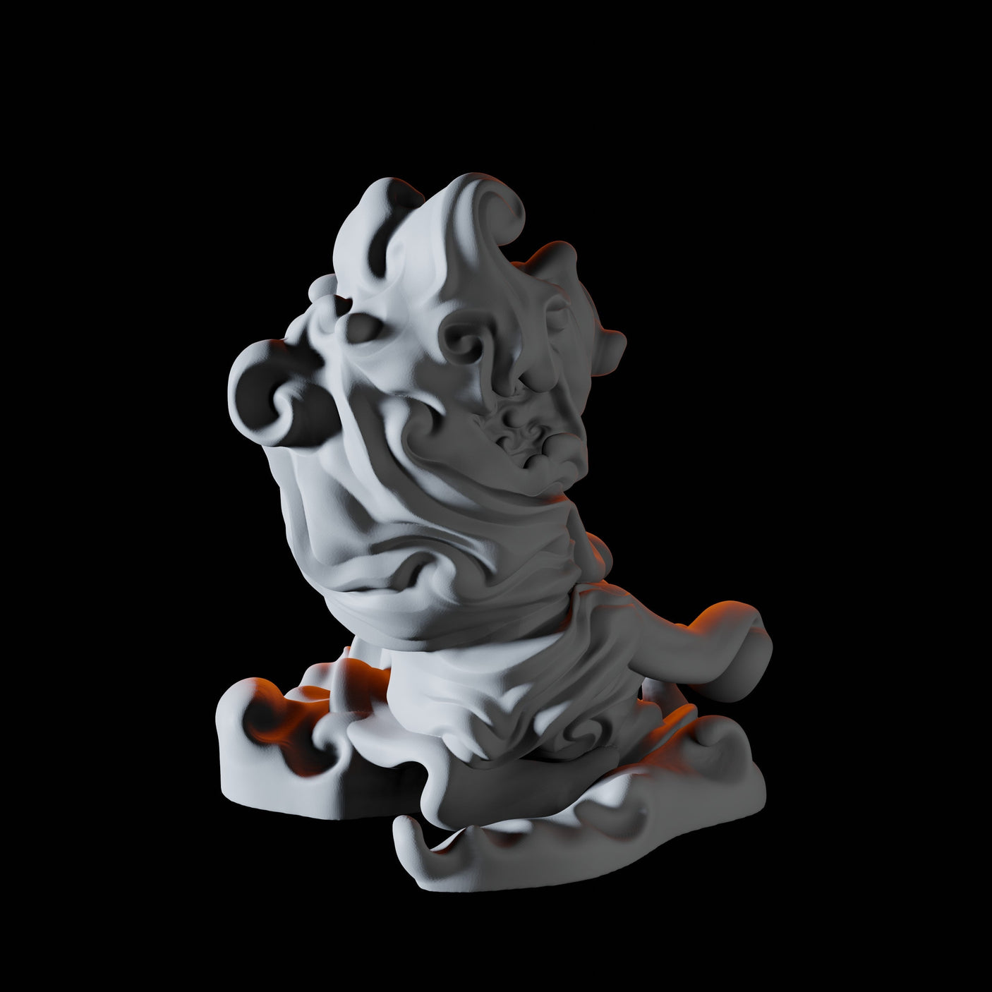 Forming Air Elemental B Miniature for Dungeons and Dragons, Pathfinder or other TTRPGs