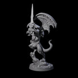 Forward Fighting Imp Champion Miniature for Dungeons and Dragons, Pathfinder or other TTRPGs