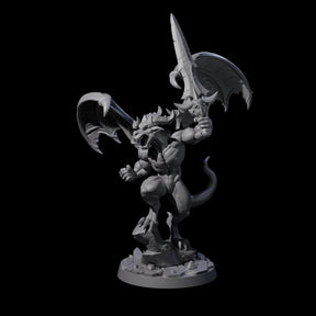 Forward Fighting Imp Champion Miniature for Dungeons and Dragons, Pathfinder or other TTRPGs