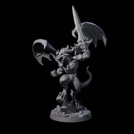 Forward Fighting Imp Champion Miniature for Dungeons and Dragons, Pathfinder or other TTRPGs