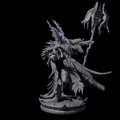 Four Ancient Dark Elf Druids of the Underdark Miniature for Dungeons and Dragons, Pathfinder or other TTRPGs