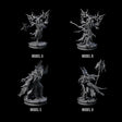 Four Ancient Dark Elf Druids of the Underdark Miniature for Dungeons and Dragons, Pathfinder or other TTRPGs
