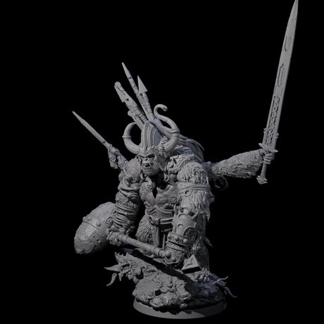 Four Armed Giant Ape Miniature for Dungeons and Dragons, Pathfinder or other TTRPGs