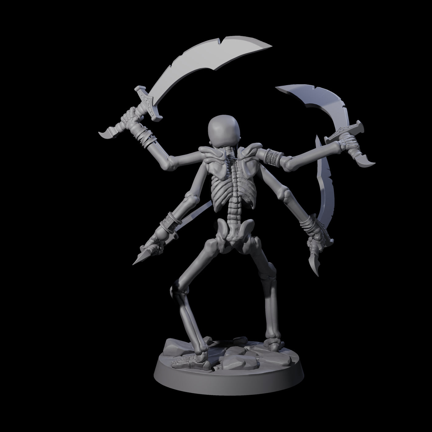 Four Armed Tomb Guardian Miniature for Dungeons and Dragons, Pathfinder or other TTRPGs