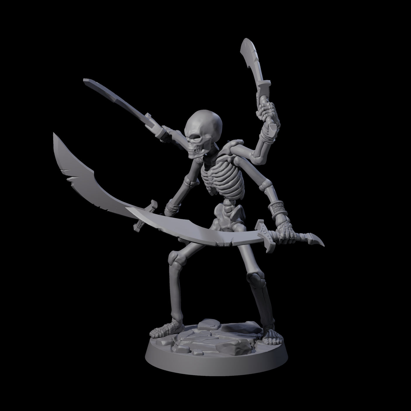 Four Armed Tomb Guardian Miniature for Dungeons and Dragons, Pathfinder or other TTRPGs