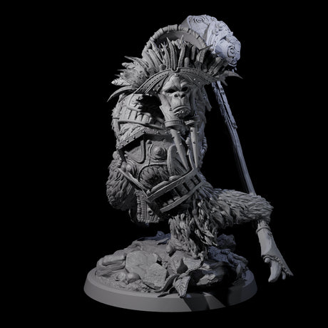 Four Armoured Giant Orangutans Miniature for Dungeons and Dragons, Pathfinder or other TTRPGs