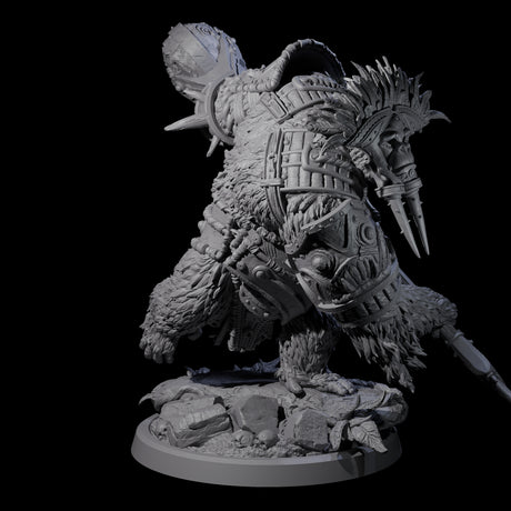 Four Armoured Giant Orangutans Miniature for Dungeons and Dragons, Pathfinder or other TTRPGs