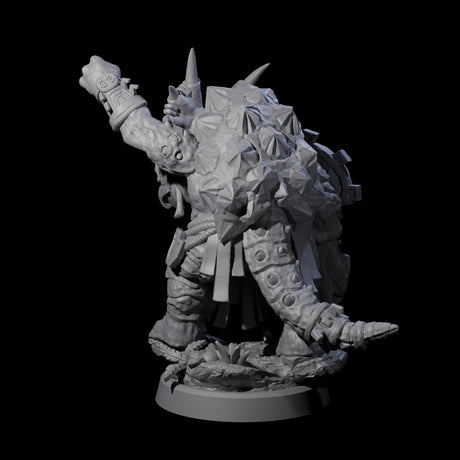 Four Armoured Triceratops Shield Fighters Miniature for Dungeons and Dragons, Pathfinder or other TTRPGs